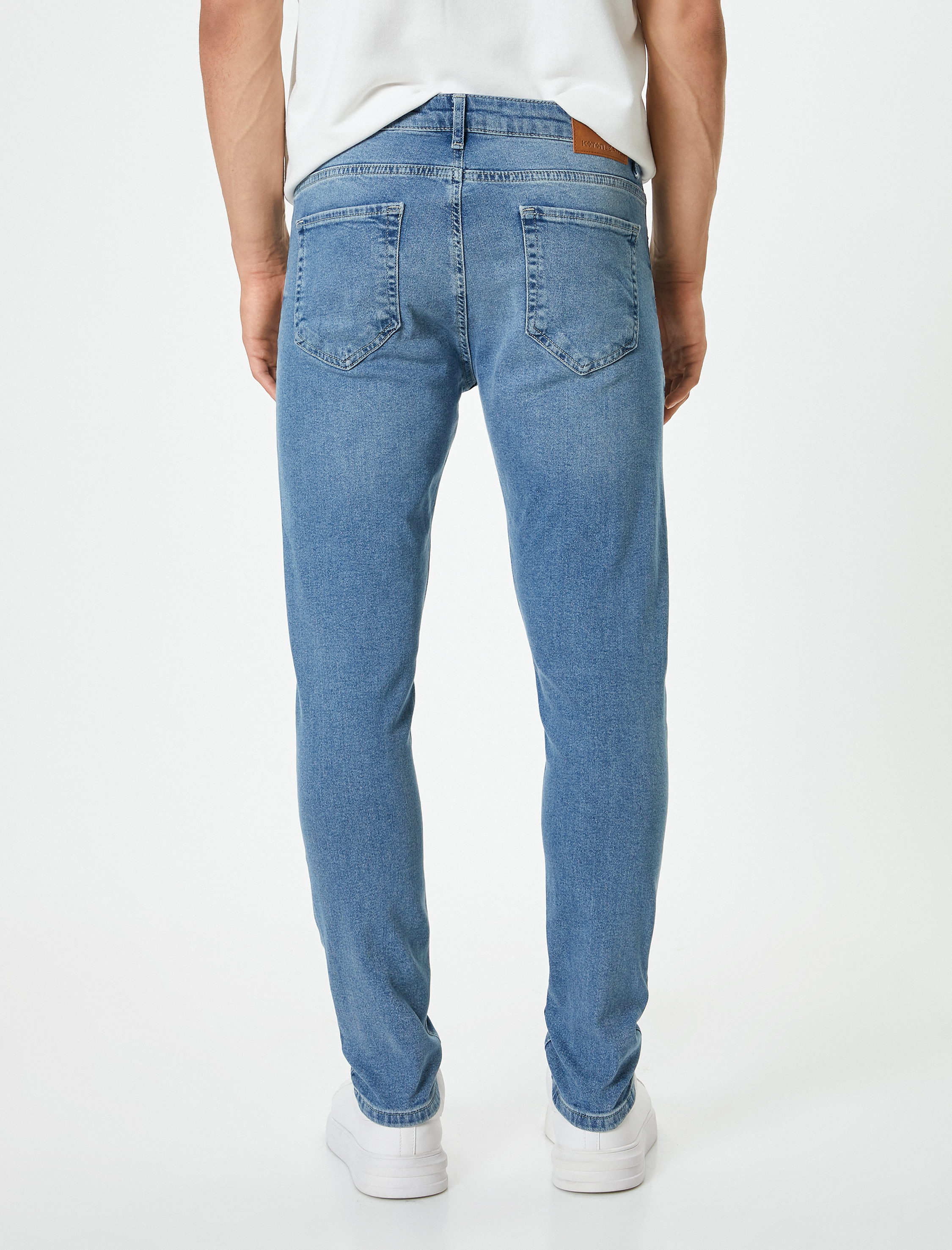 Skinny Fit Düğmeli Standart Bel Kot Pantolon - Michael Jean