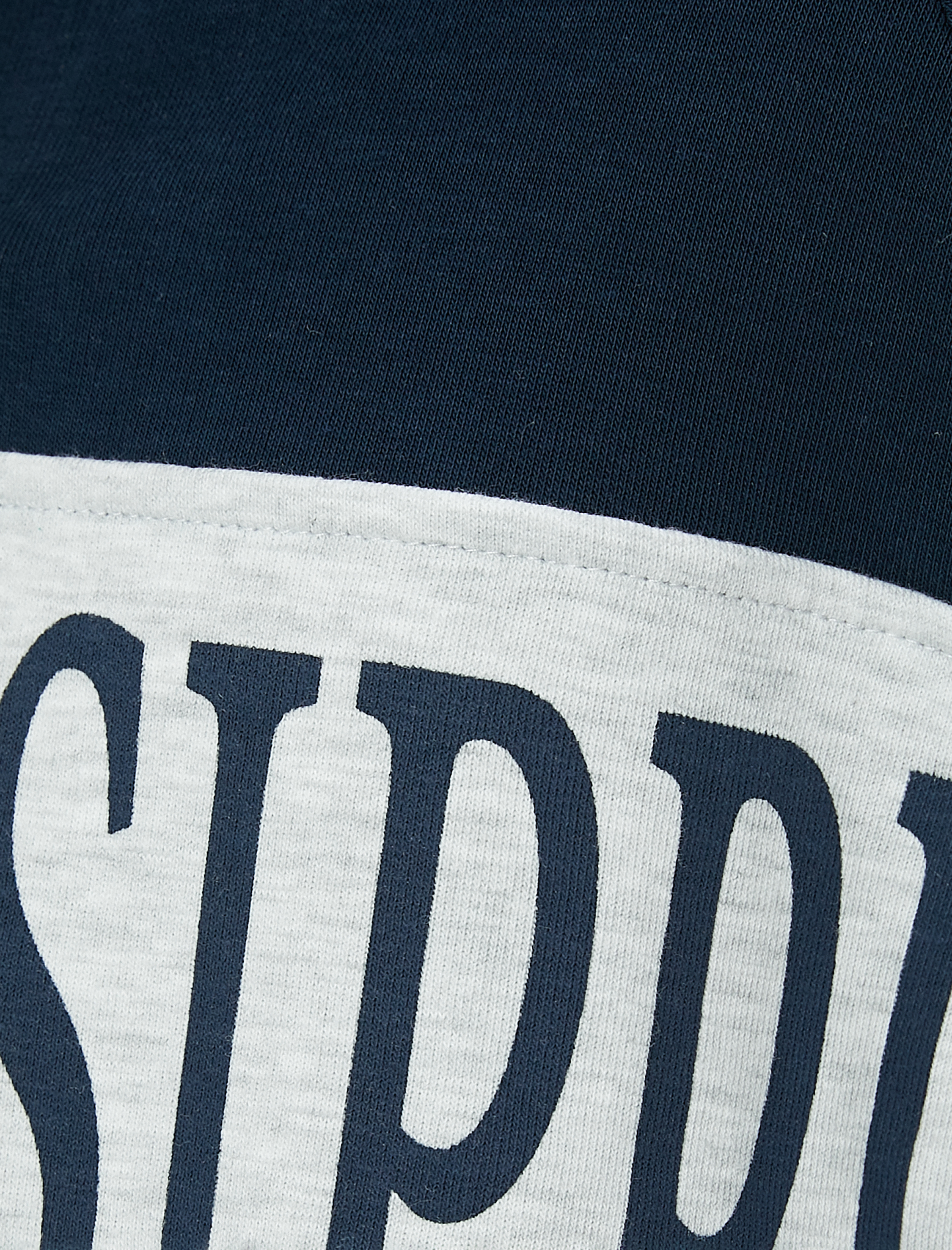   Oversize Polo Yaka Kolej Baskılı Düğmeli Sweatshirt