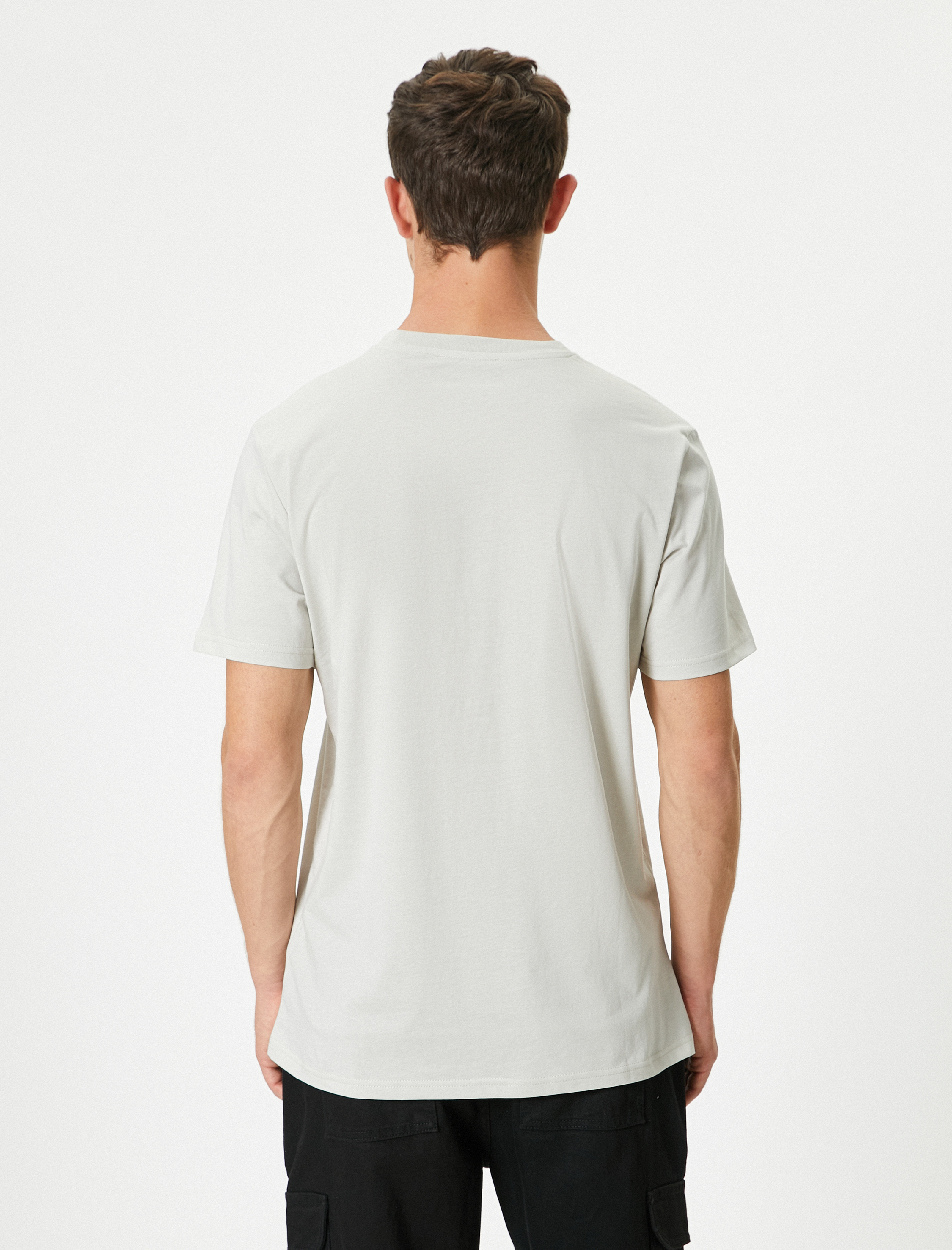   Samuray Baskılı Tişört Kısa Kollu Bisiklet Yaka Pamuklu Regular Fit