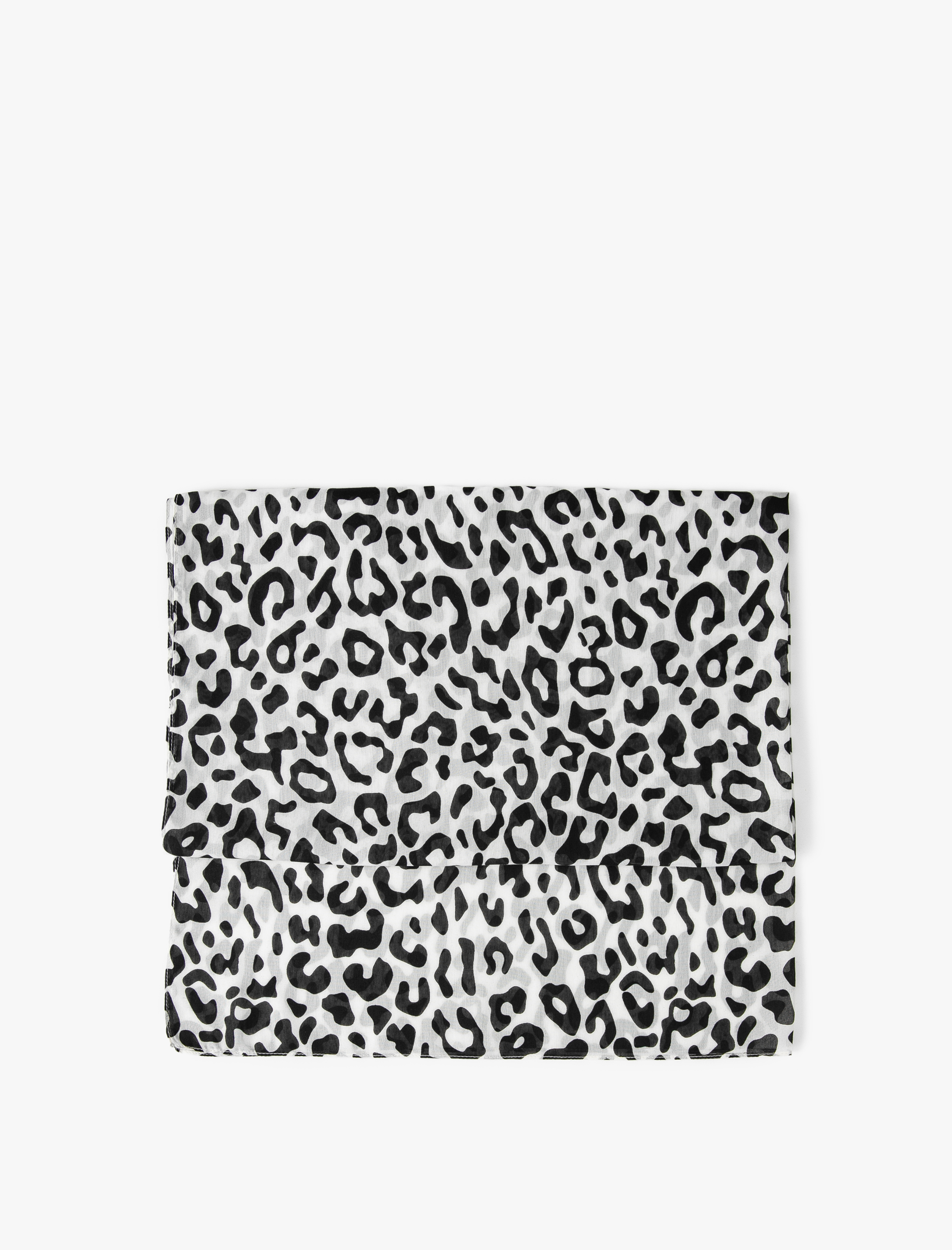  Kadın Leopar Desenli Kare Şal