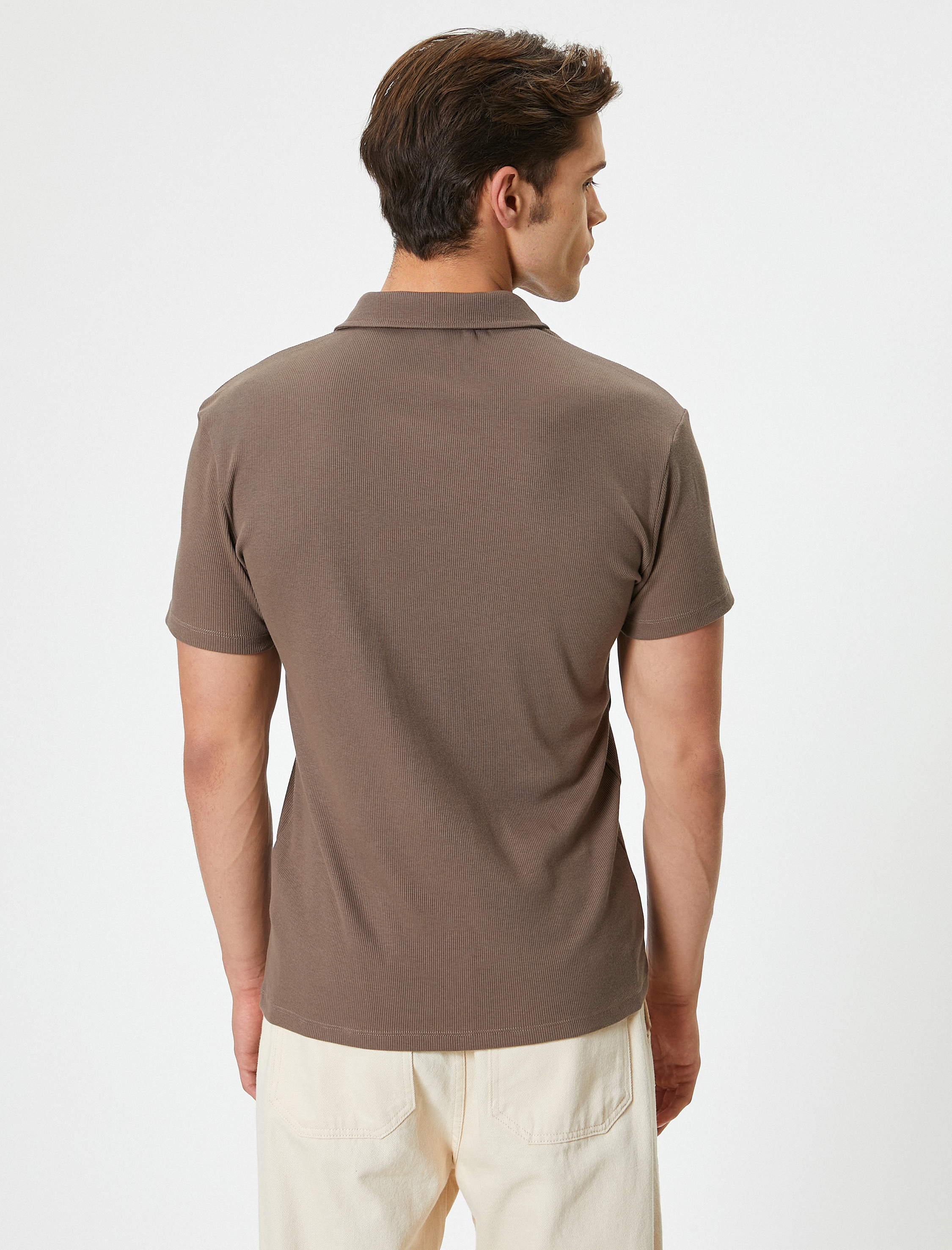 Polo Yaka Tişört Slim Fit Kısa Kollu Pamuklu