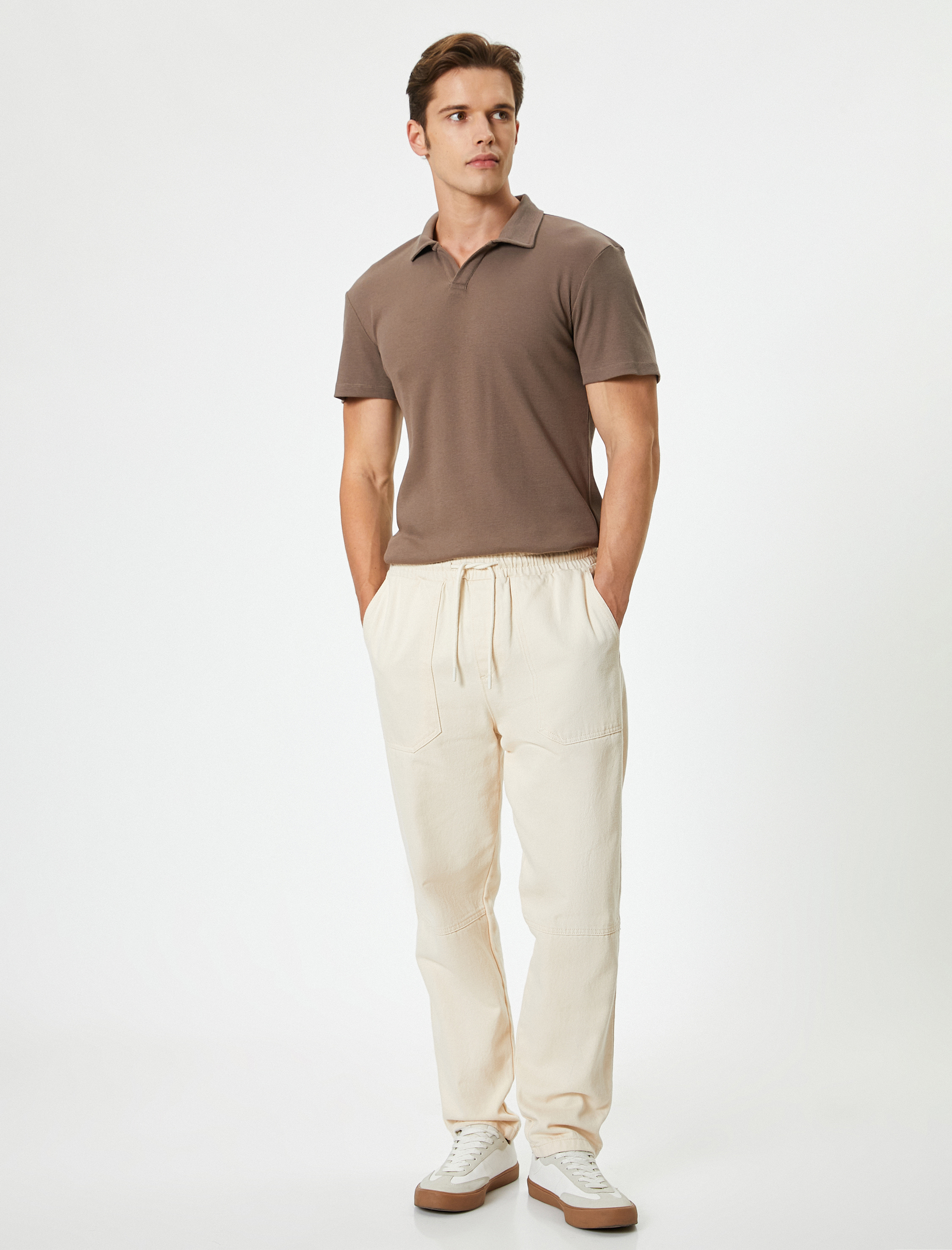 Polo Yaka Tişört Slim Fit Kısa Kollu Pamuklu