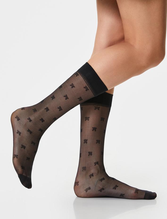 Kadın Tül Soket Çorap Desenli