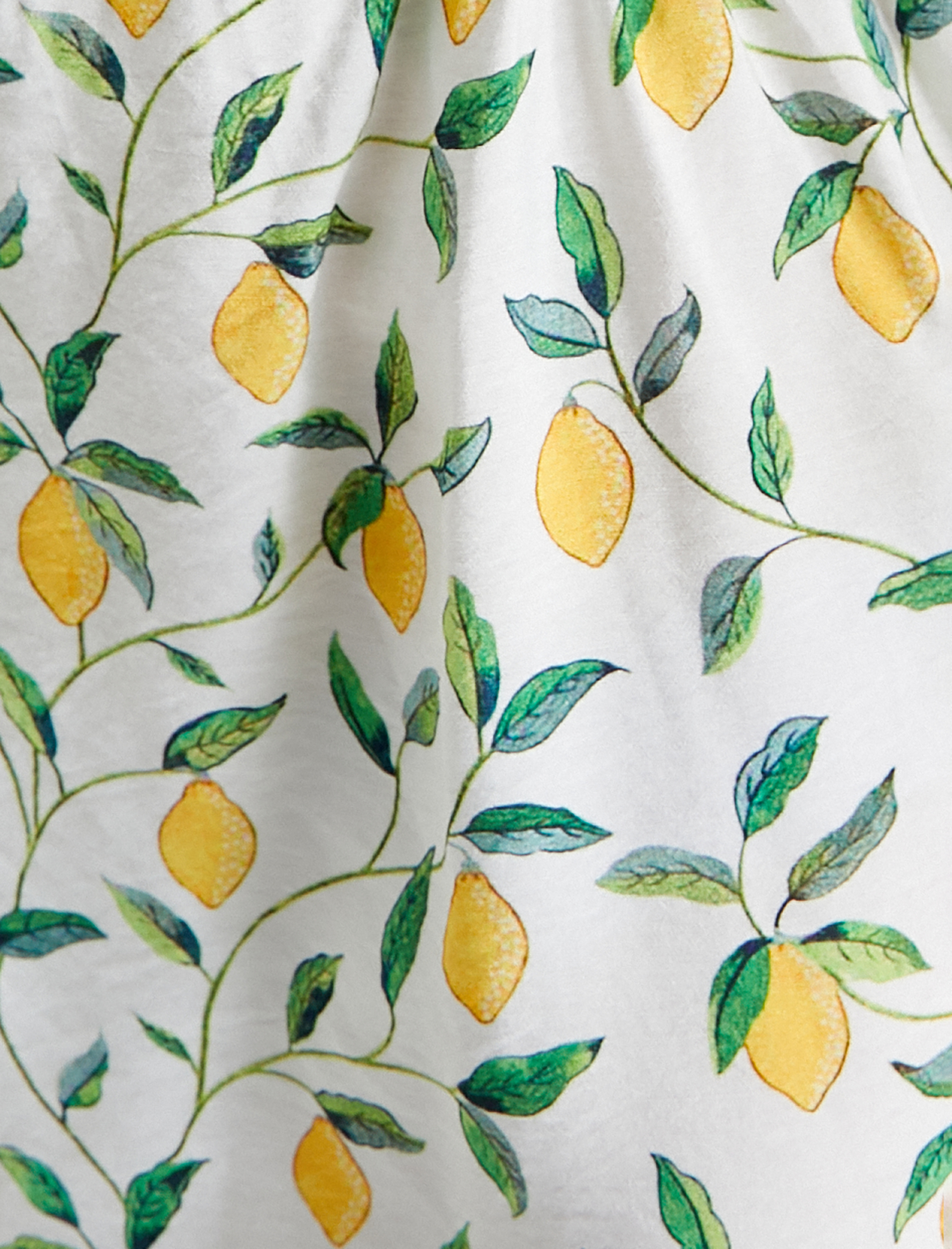 Koton X Sibil Çetinkaya - Midi Çiçekli Elbise Limon Baskılı Askılı Pencere Detaylı