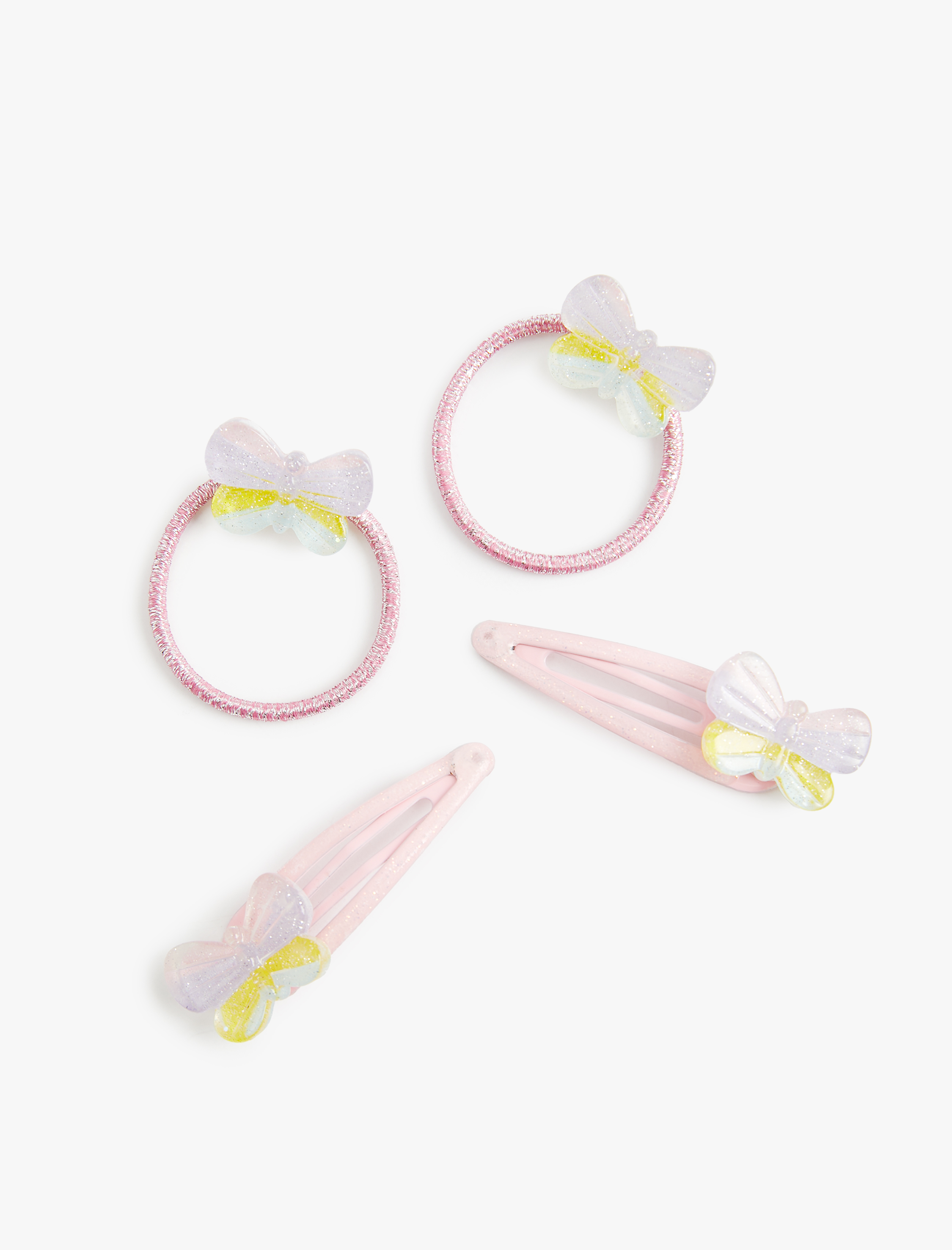  Kız Çocuk Kelebek Detaylı Toka Seti