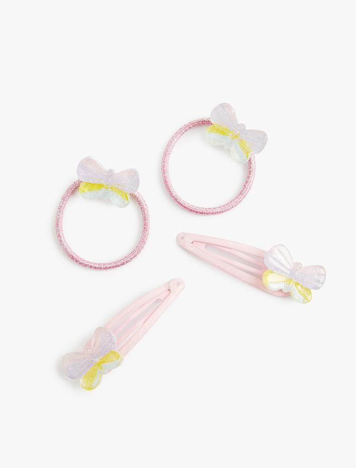 Kız Çocuk Kelebek Detaylı Toka Seti