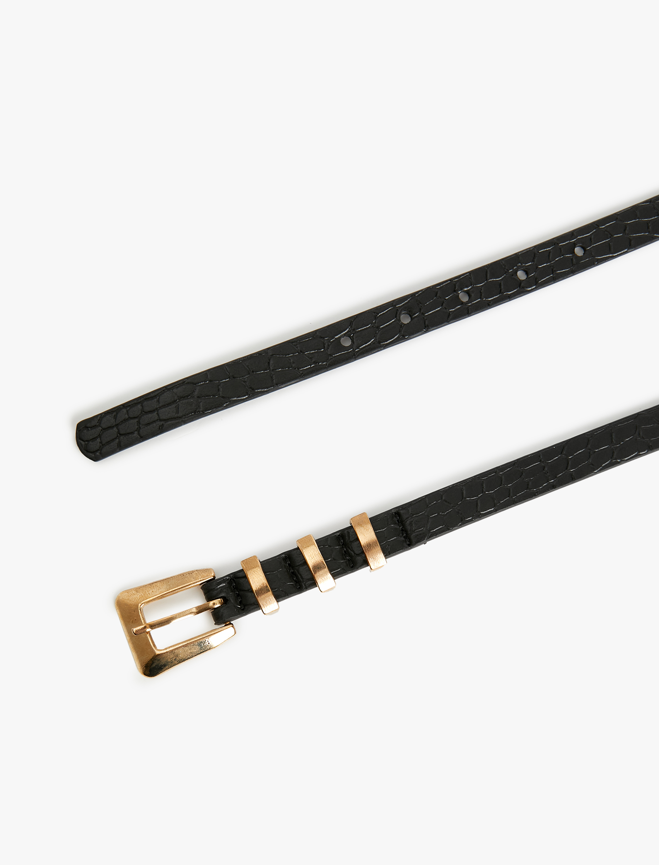  Kadın Kemer Deri Görünümlü Metal Tokalı