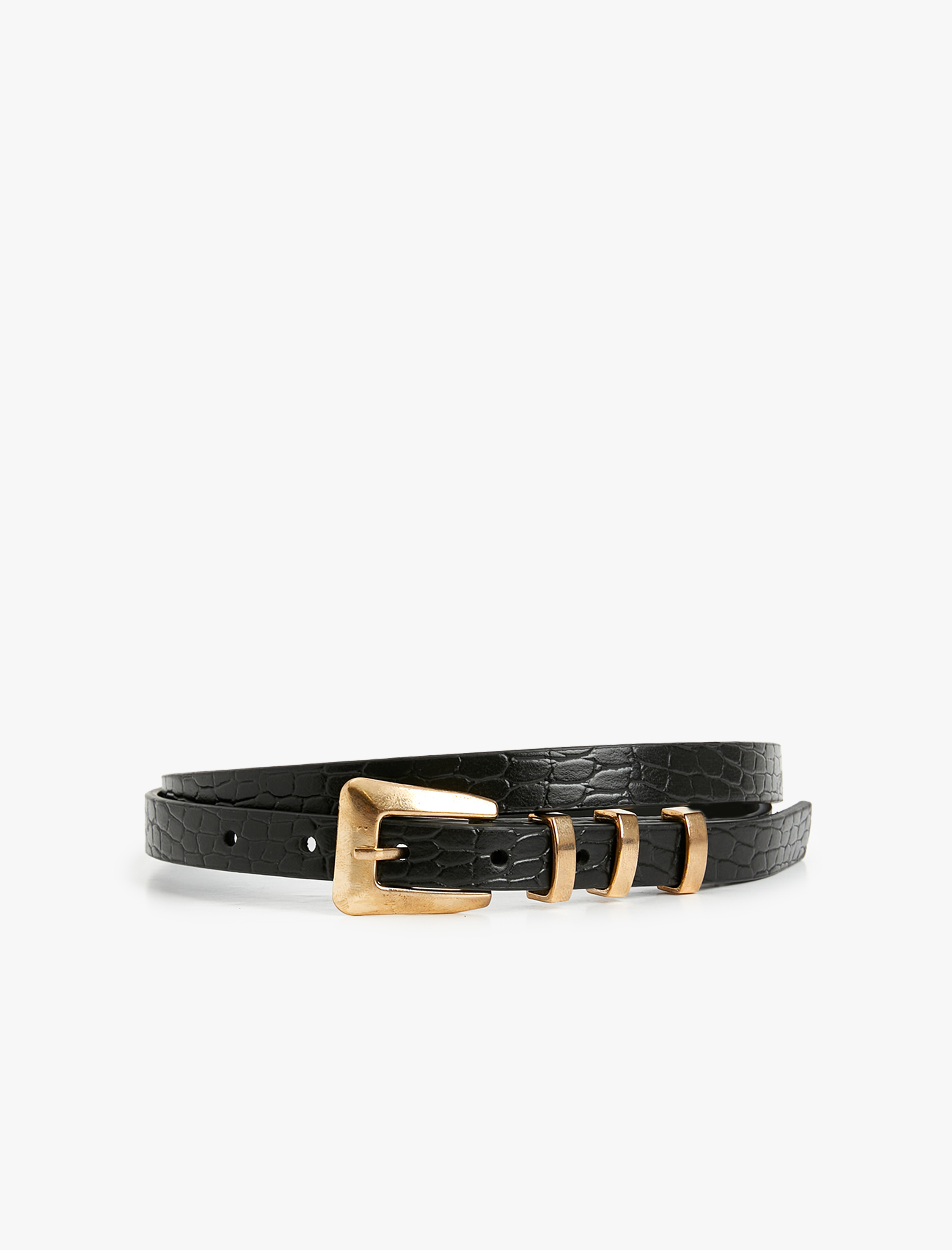  Kadın Kemer Deri Görünümlü Metal Tokalı