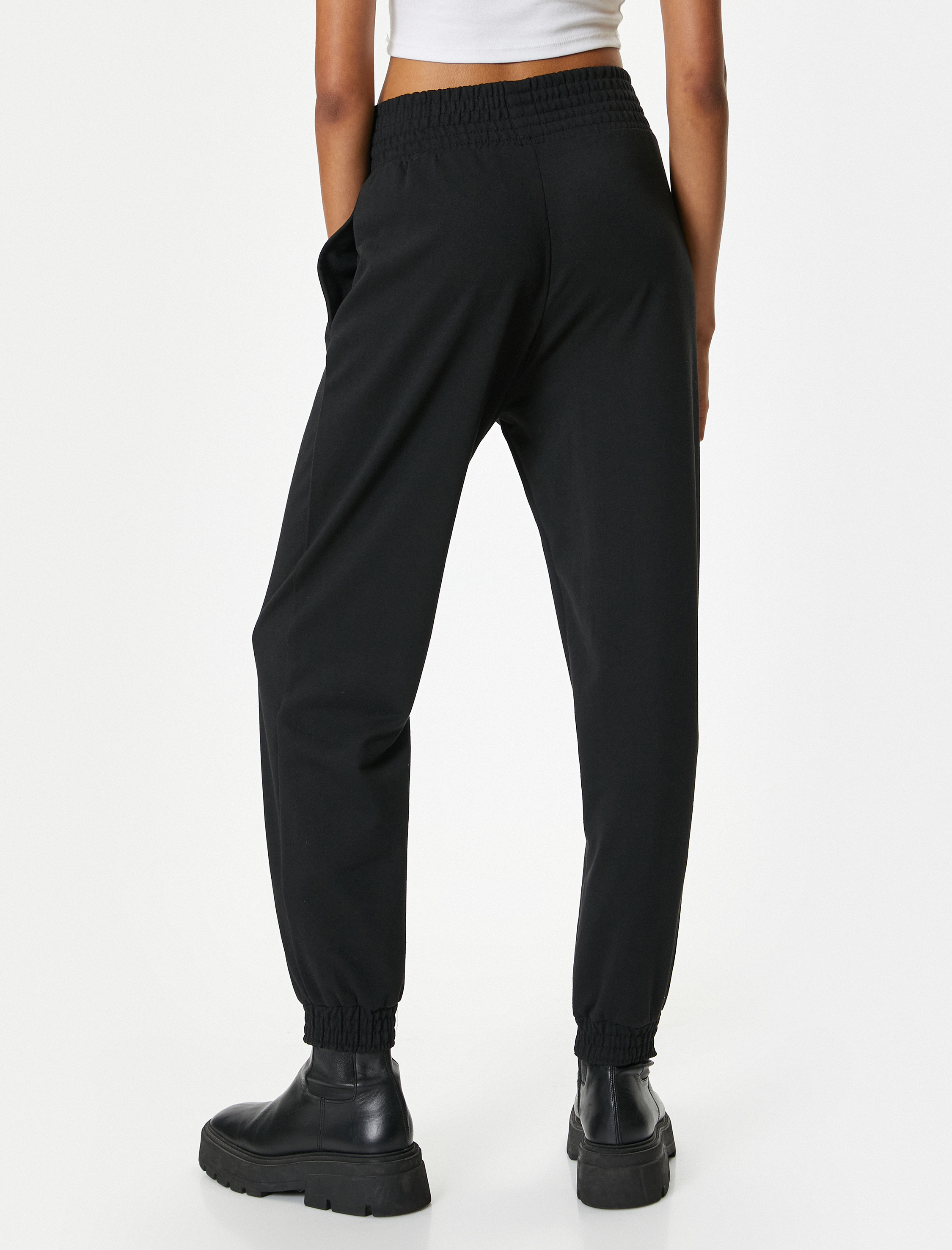   Jogger Eşofman Altı Yüksek Bel Cepli Rahat Kalıp