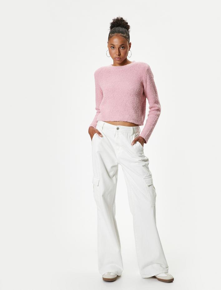  Bisiklet Yaka Triko Kazak Yumuşak Dokulu Uzun Kollu