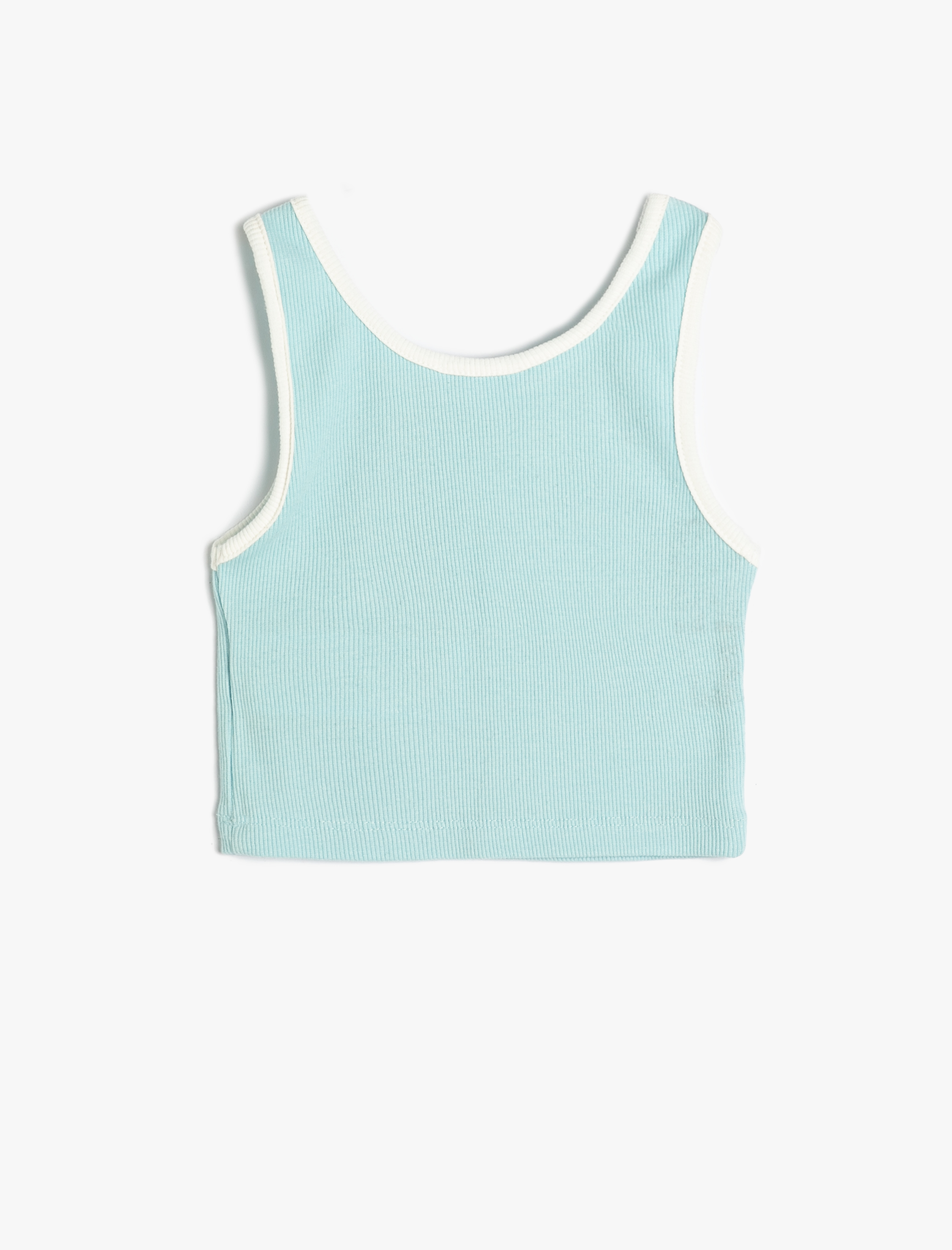  Kız Çocuk Basic Atlet Kolsuz Ribanalı Bisiklet Yaka