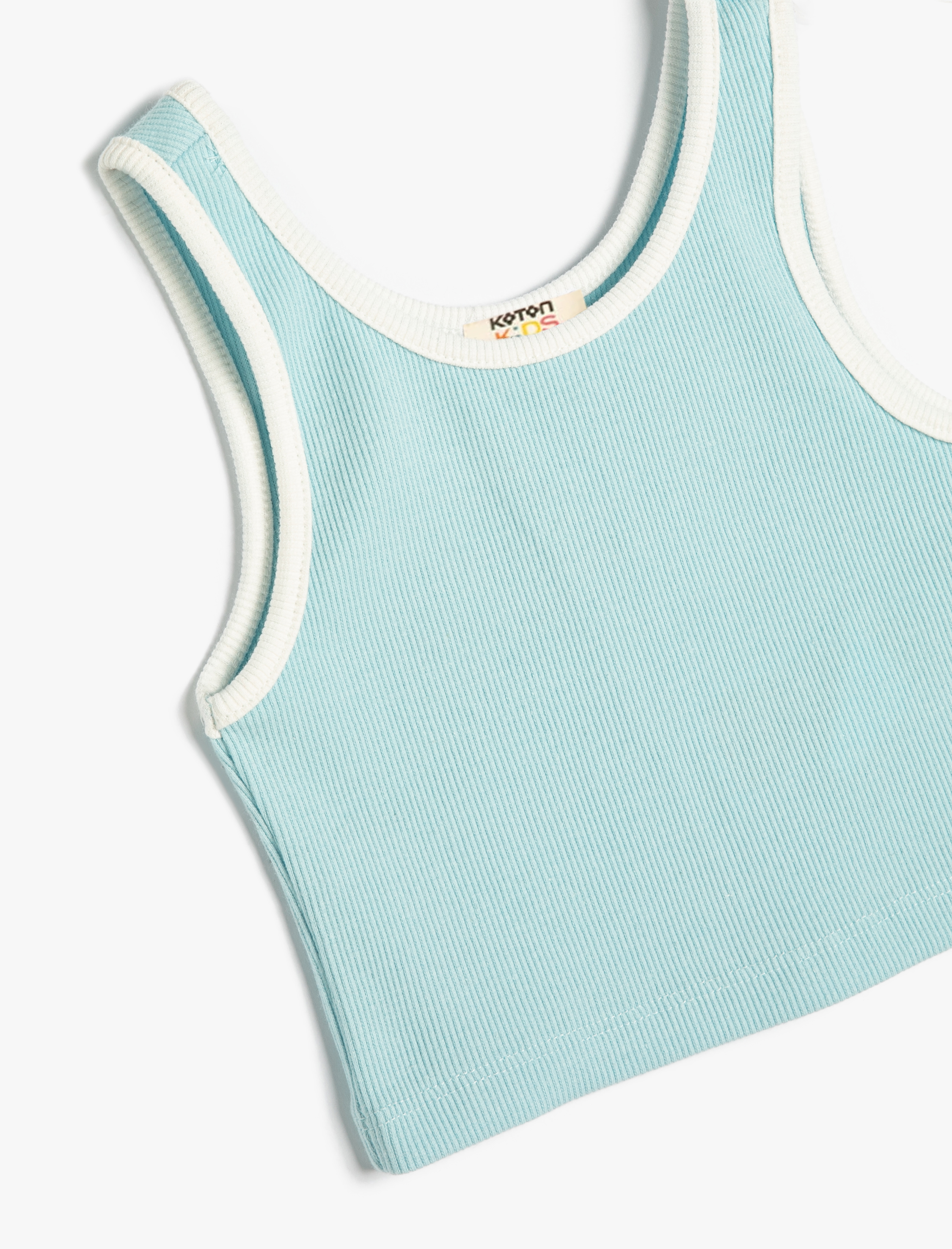  Kız Çocuk Basic Atlet Kolsuz Ribanalı Bisiklet Yaka