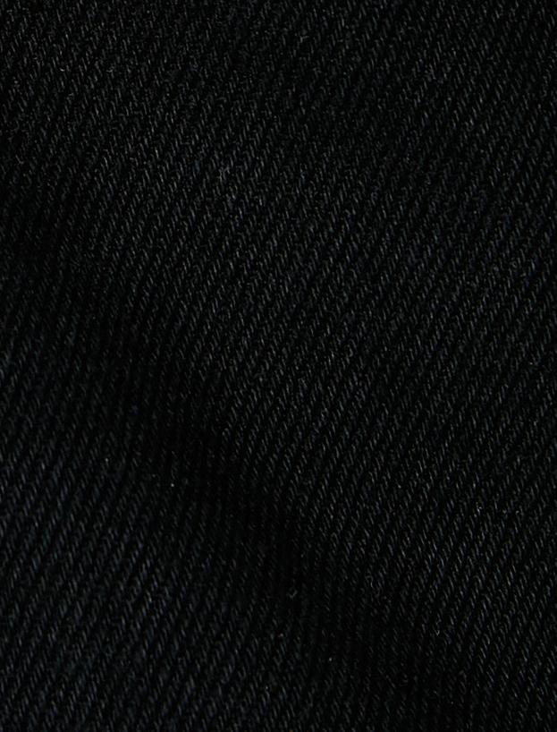 Mini Kot Şort Etek Düğmeli Cepli Rahat Kesim_5