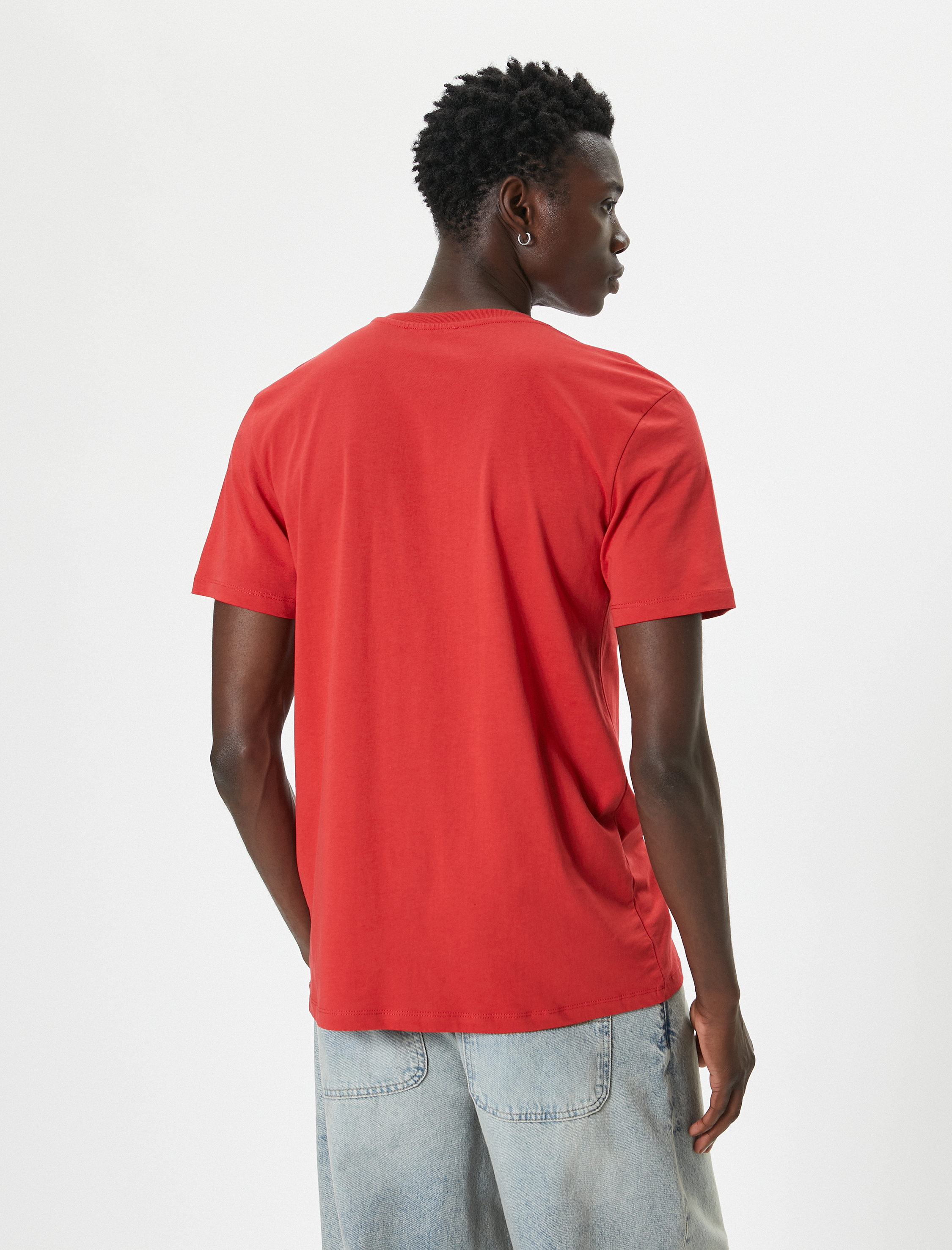   Basic Tişört Slim Fit Bisiklet Yaka Kısa Kollu