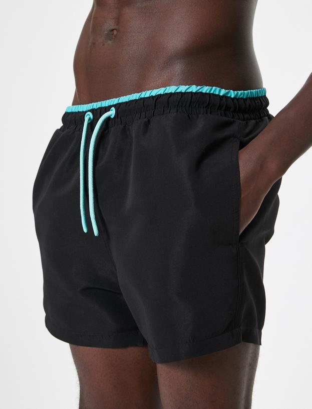 Deniz Şortu Mini Oversize Beli Bağcıklı_4