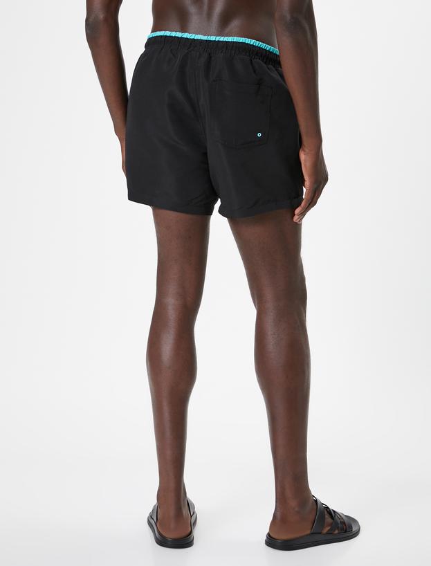 Deniz Şortu Mini Oversize Beli Bağcıklı_3