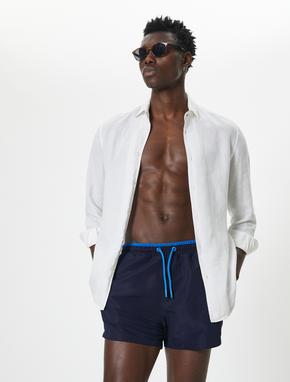 Deniz Şortu Mini Oversize Beli Bağcıklı