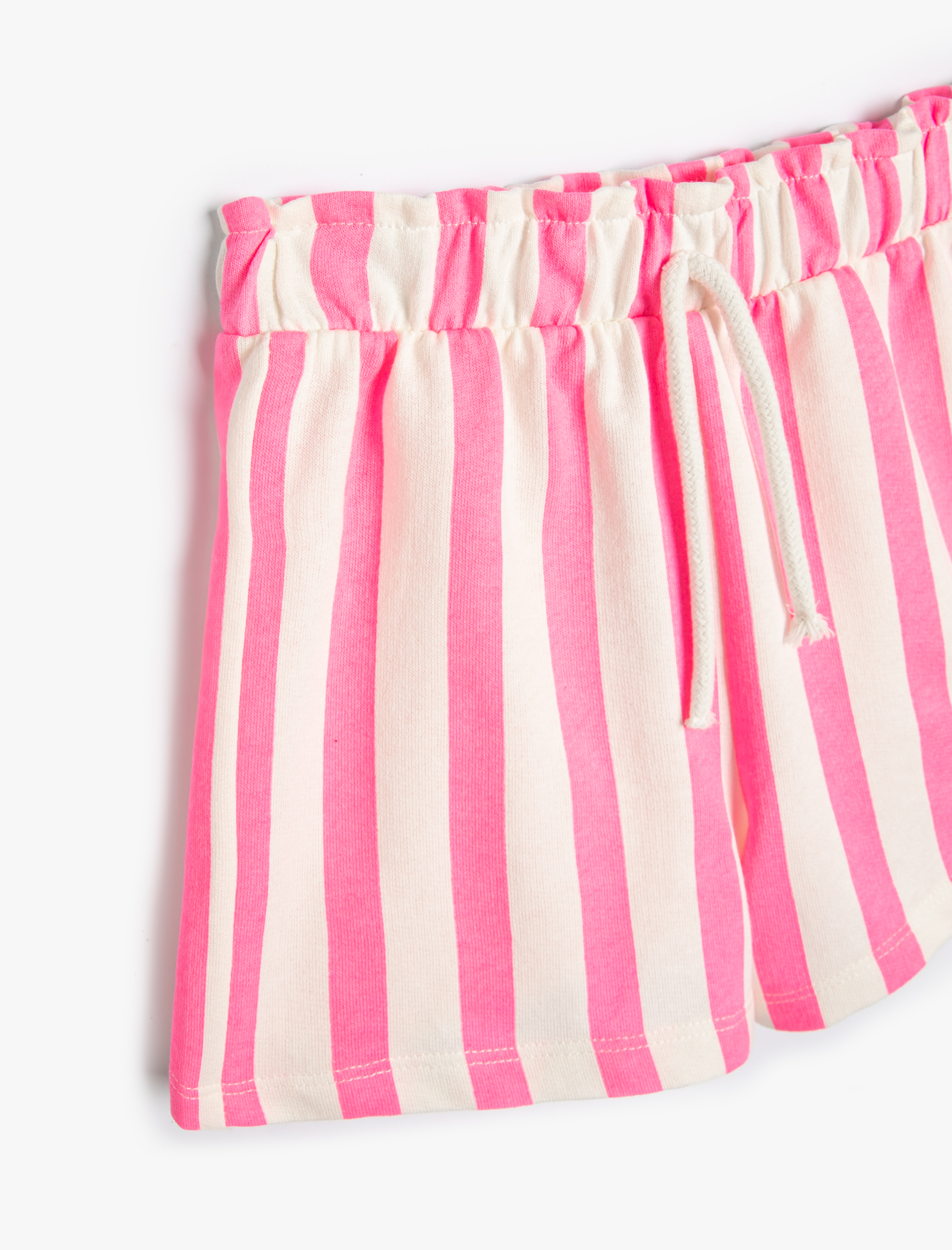  Kız Çocuk Şort Beli Bağlamalı Pamuklu