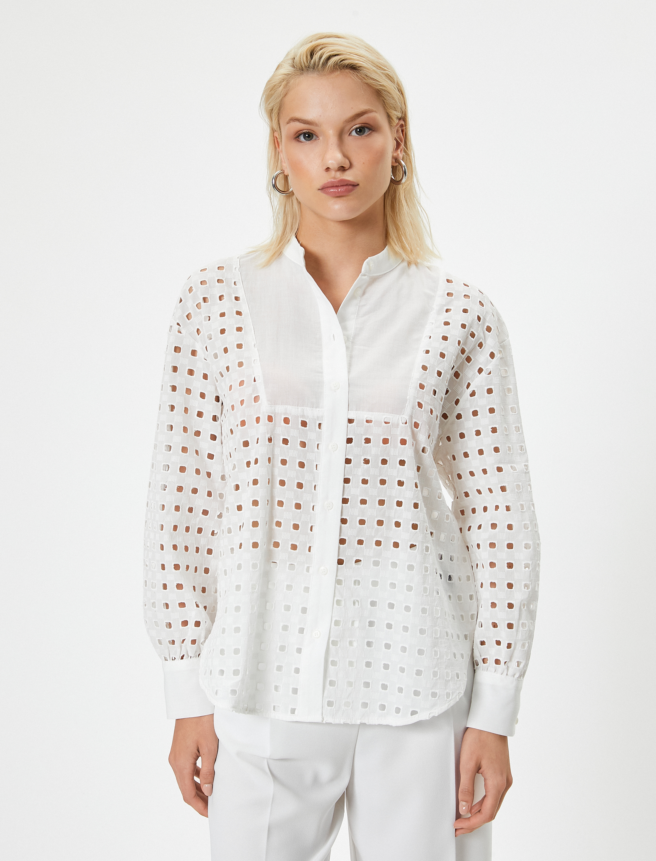   Fisto Gömlek Uzun Kollu Düğmeli Hakim Yaka