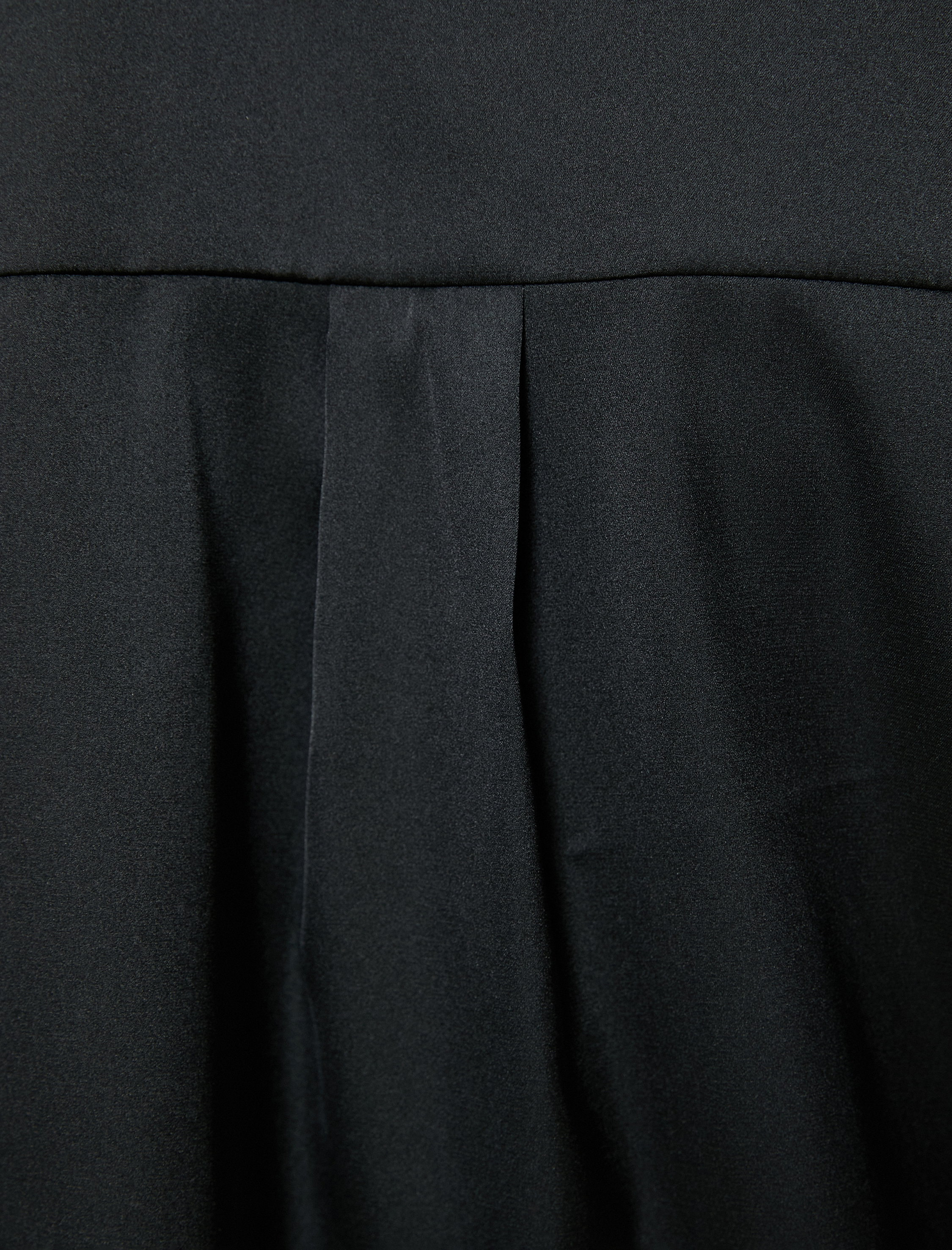   Crop Saten Gömlek Uzun Kollu