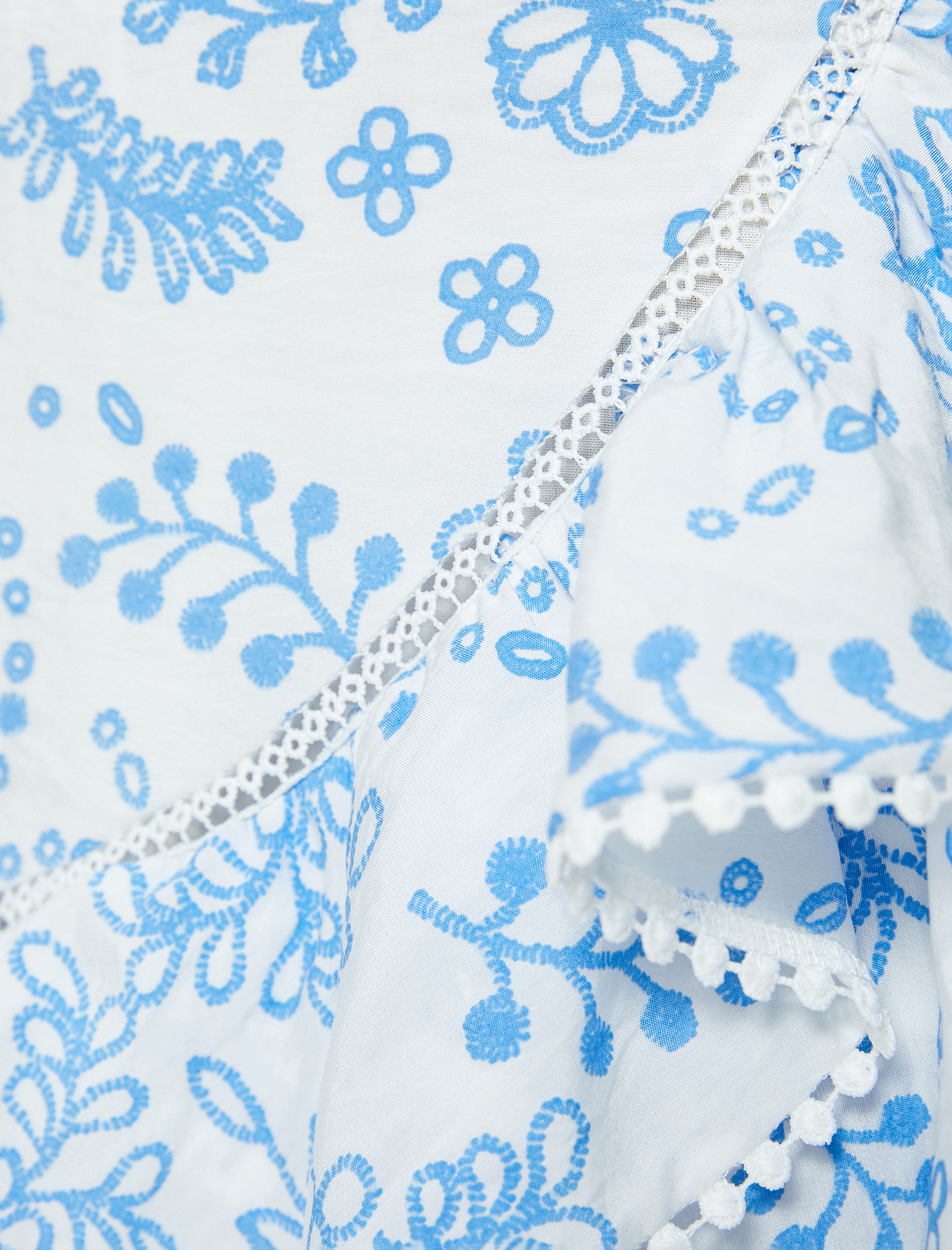   Fisto Çiçekli Mini Etek Katlı Astarlı Volanlı