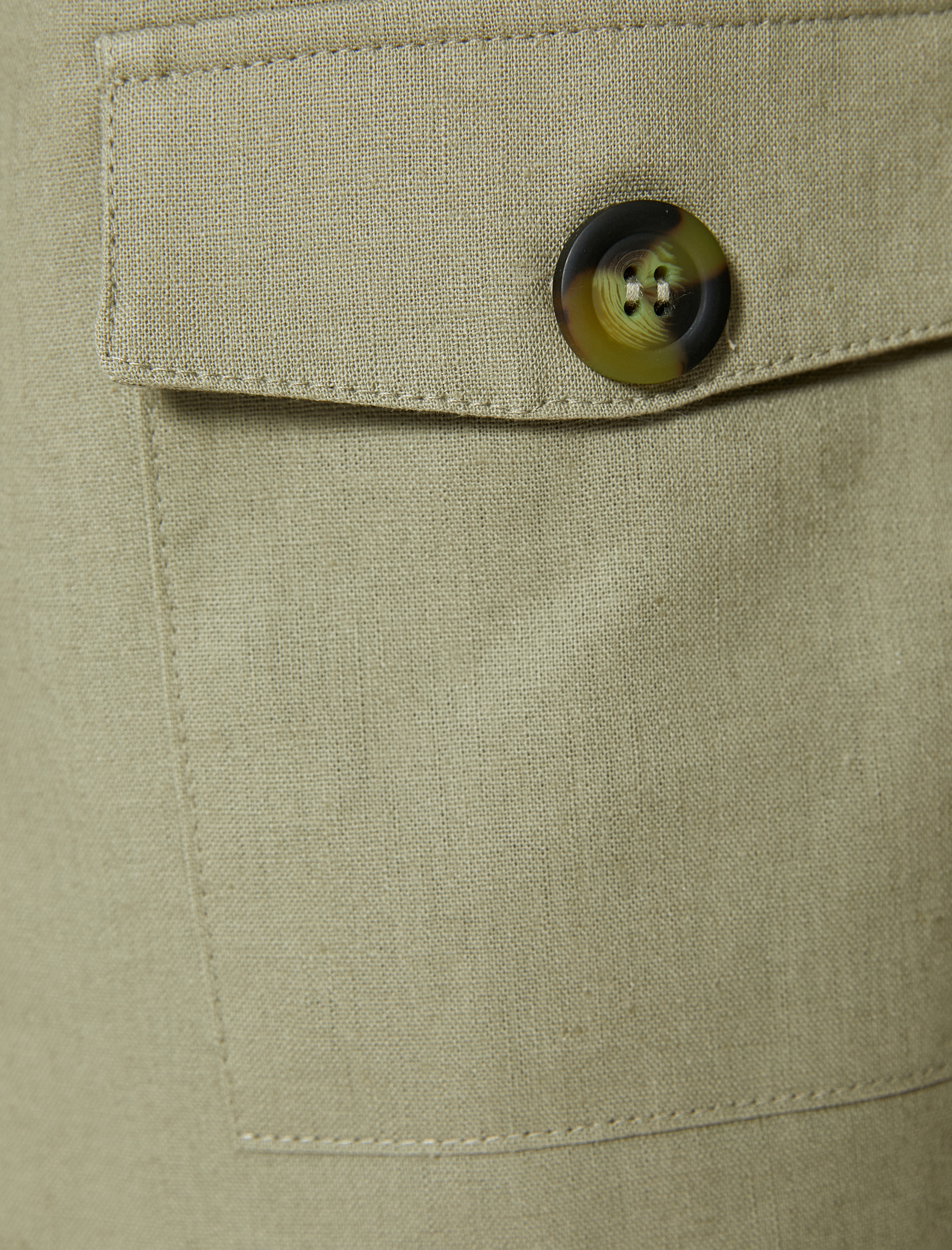   Kısa Keten Ceket Kısa Kollu Kısa Kollu Düğmeli Astarlı