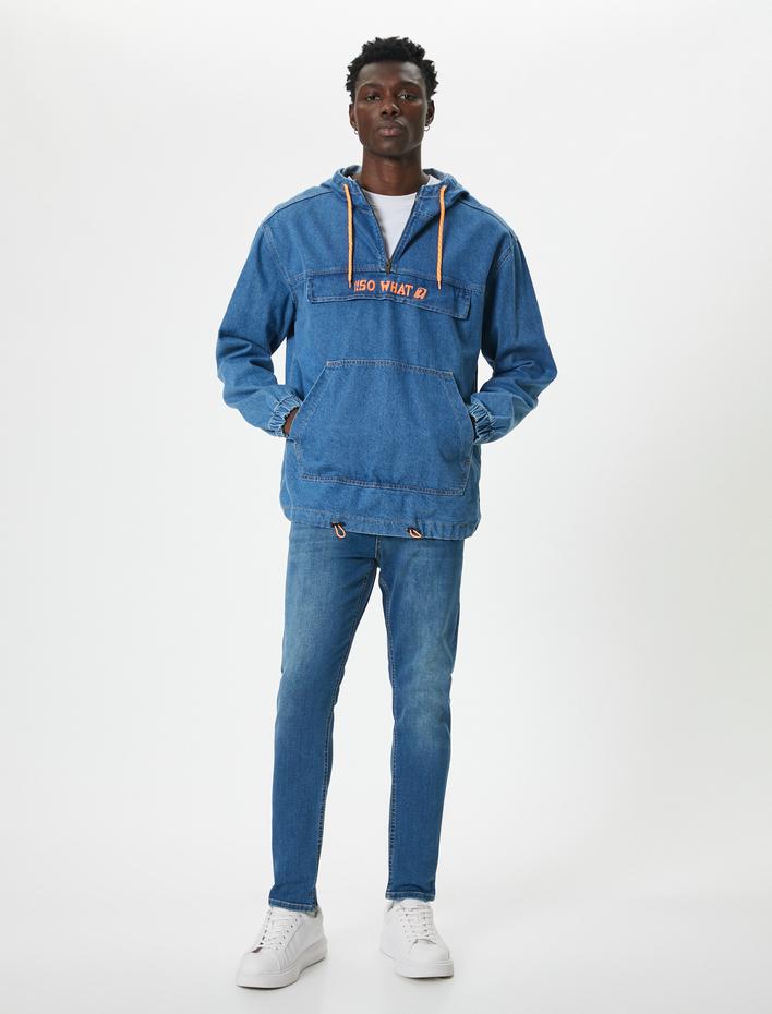  Düğmeli Skinny Fit Kot Pantolon - Michael Jean