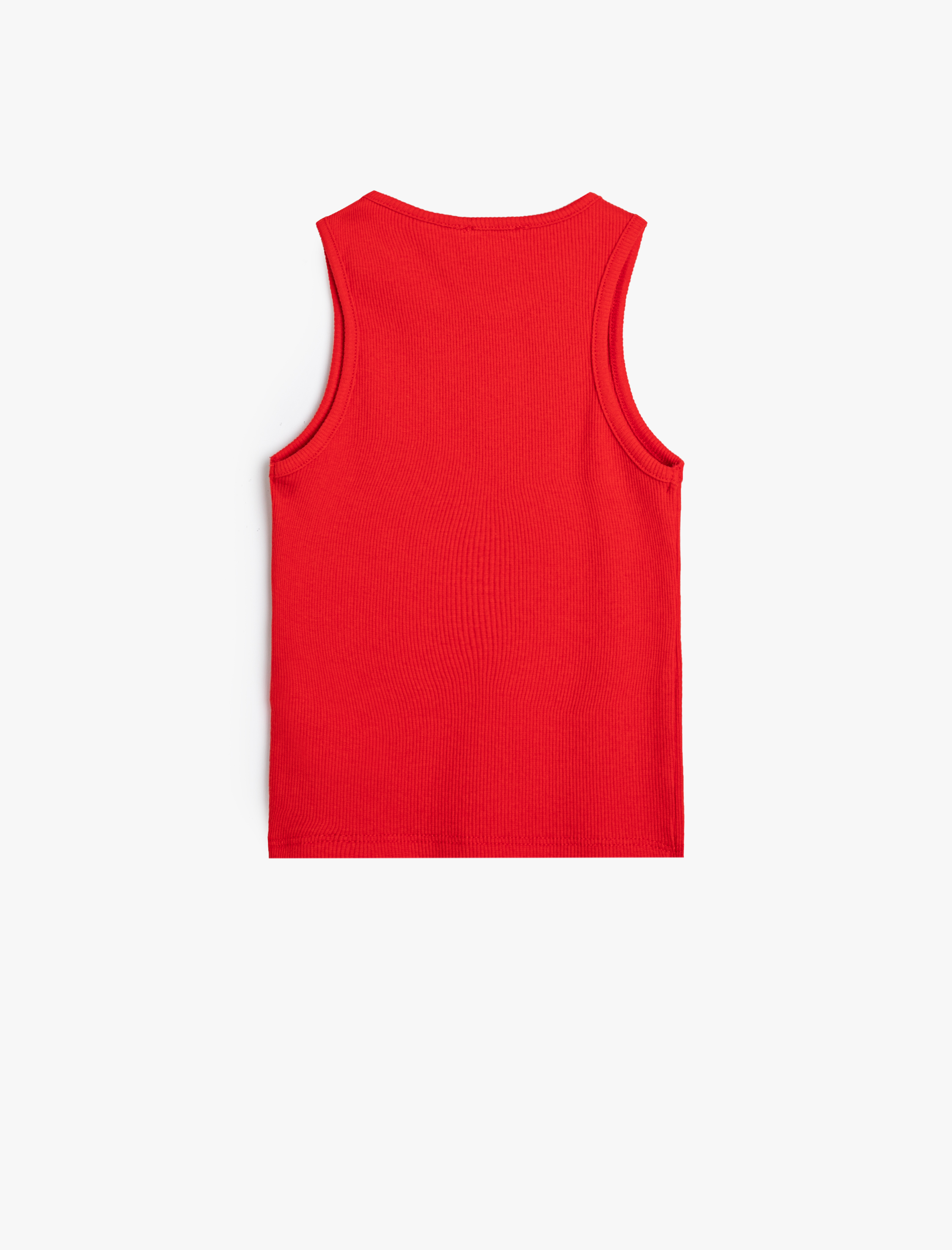  Kız Çocuk Atlet Fiyonk Baskılı Kolsuz Kalın Askılı Bisiklet Yaka