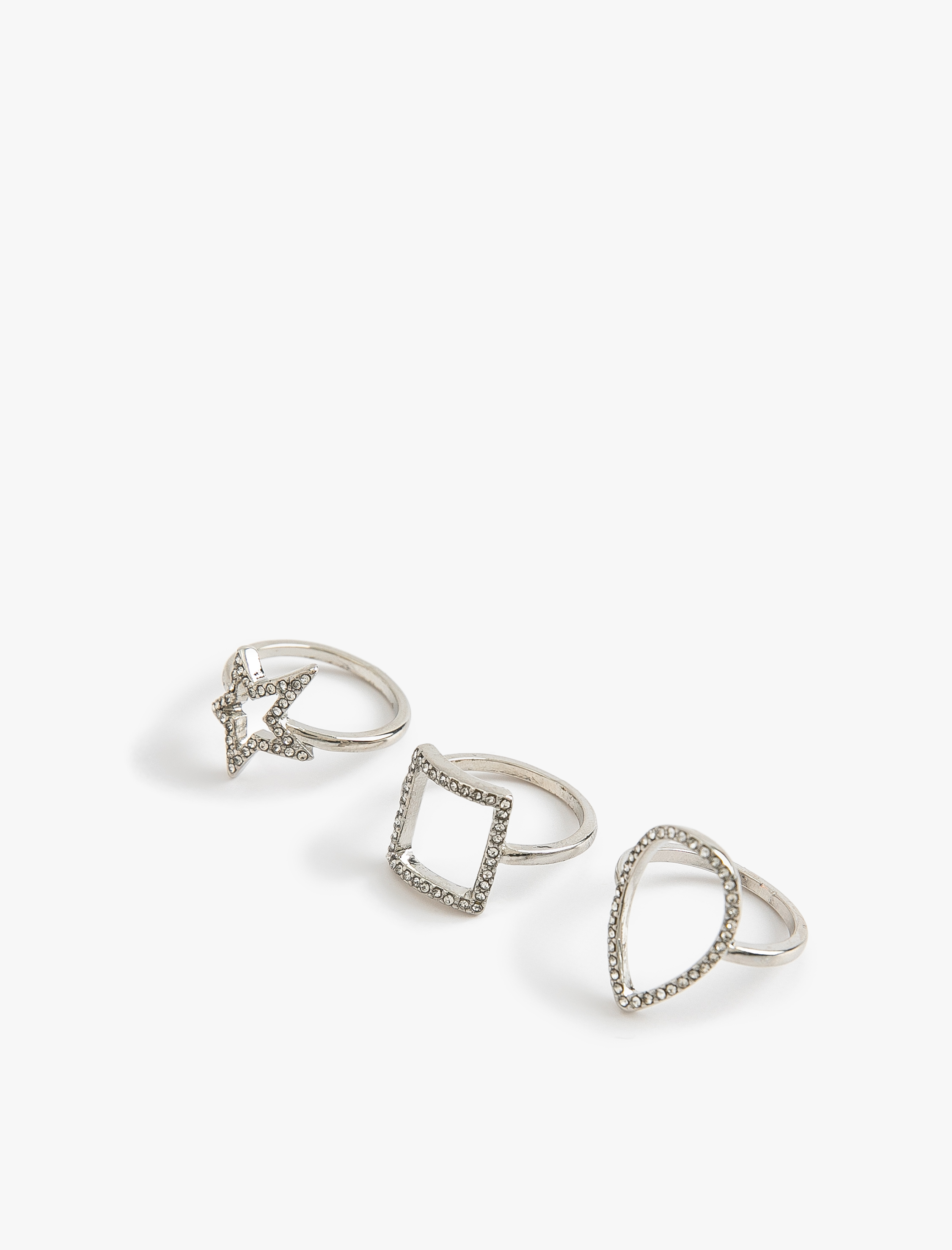  Kadın Yüzük Seti 3'lü Geometrik