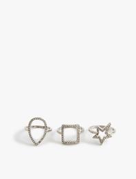 Yüzük Seti 3'lü Geometrik