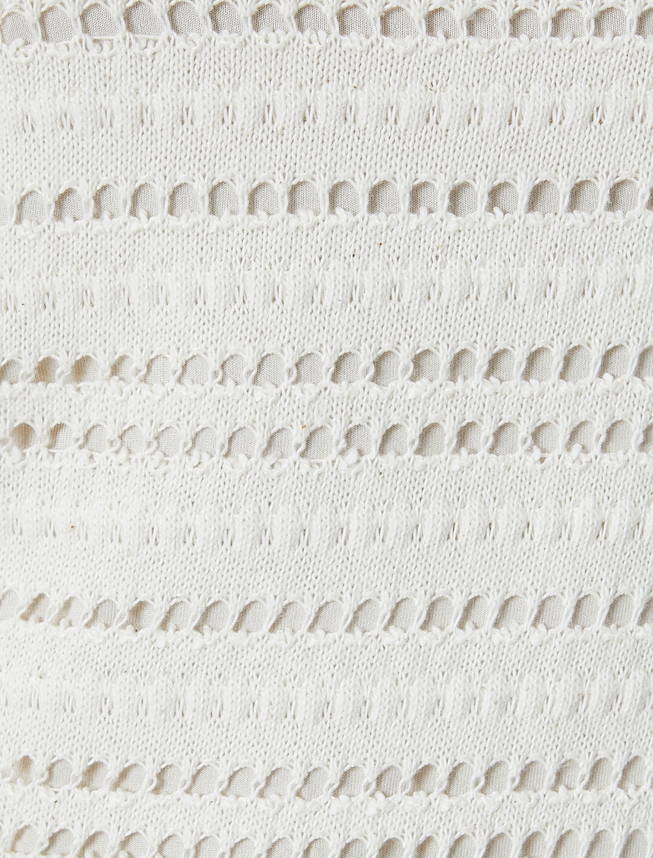   Midi Kroşe Elbise İnce Askılı Ajurlu Boncuklu Astarlı