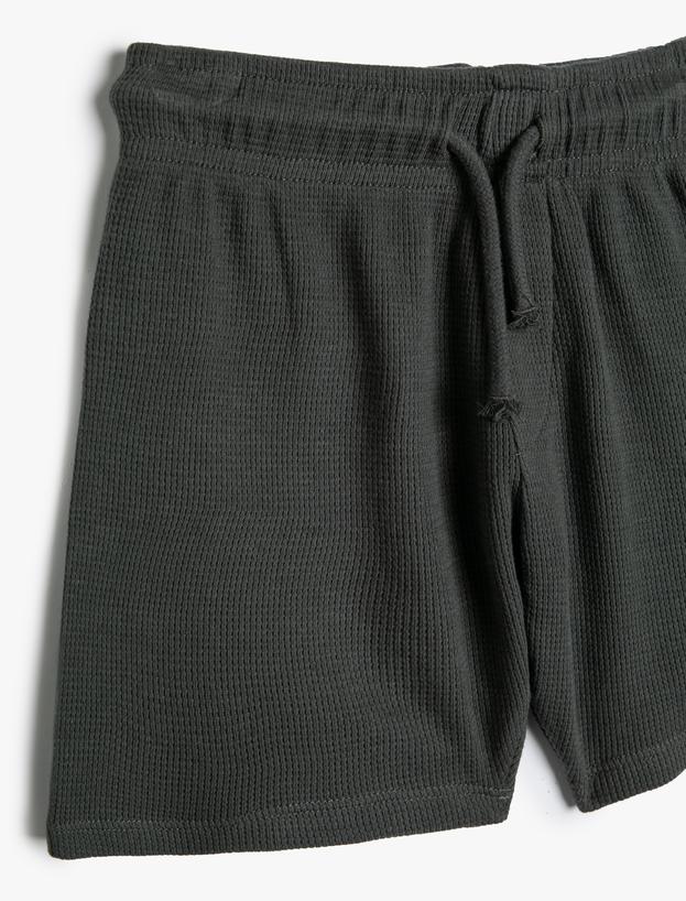 Basic Şort Beli Bağlamalı Pamuklu_2