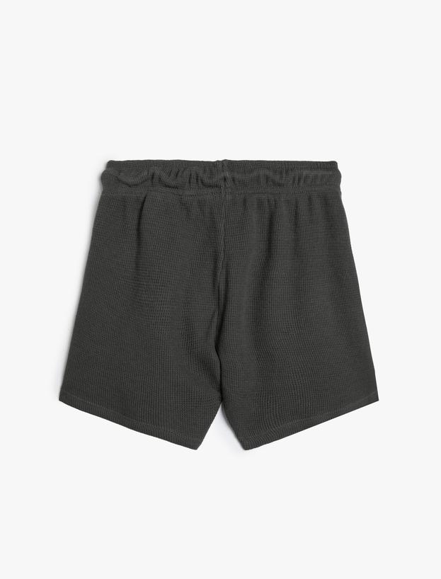 Basic Şort Beli Bağlamalı Pamuklu_1