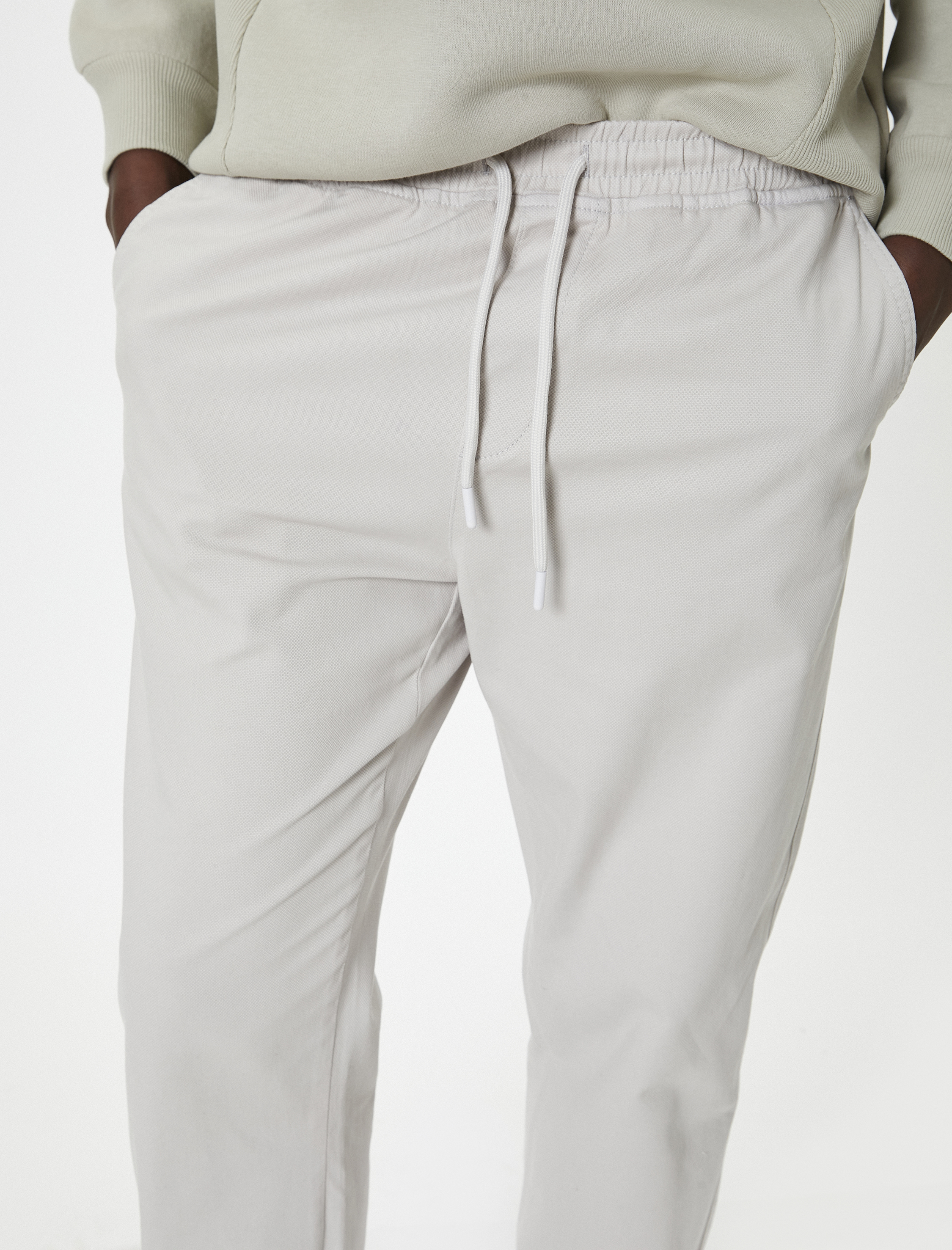   Jogger Pantolon Beli Bağcıklı Cep Detaylı Pamuklu