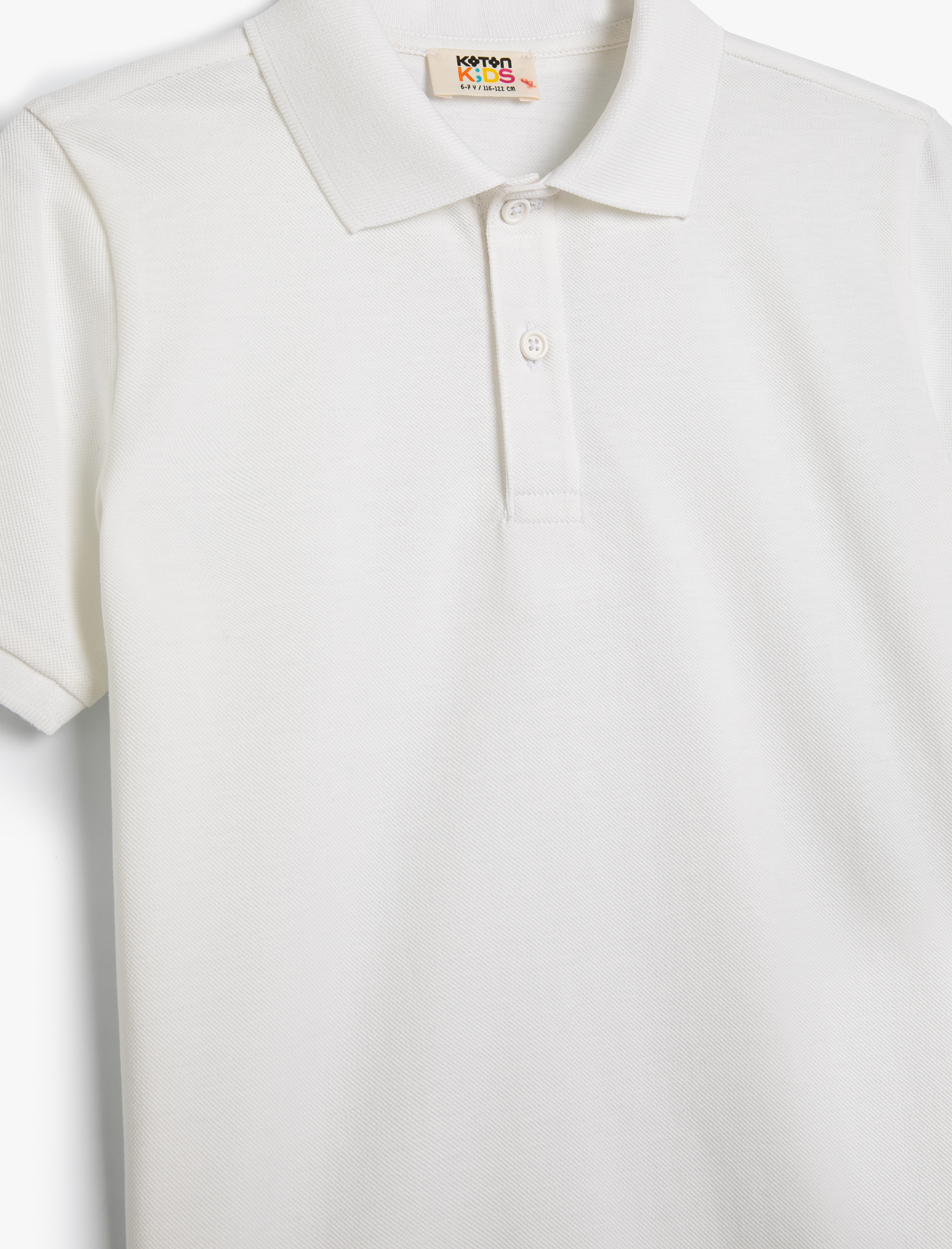  Erkek Çocuk Polo Yaka Düğme Detaylı Pamuklu Kısa Kollu Basic Tişört