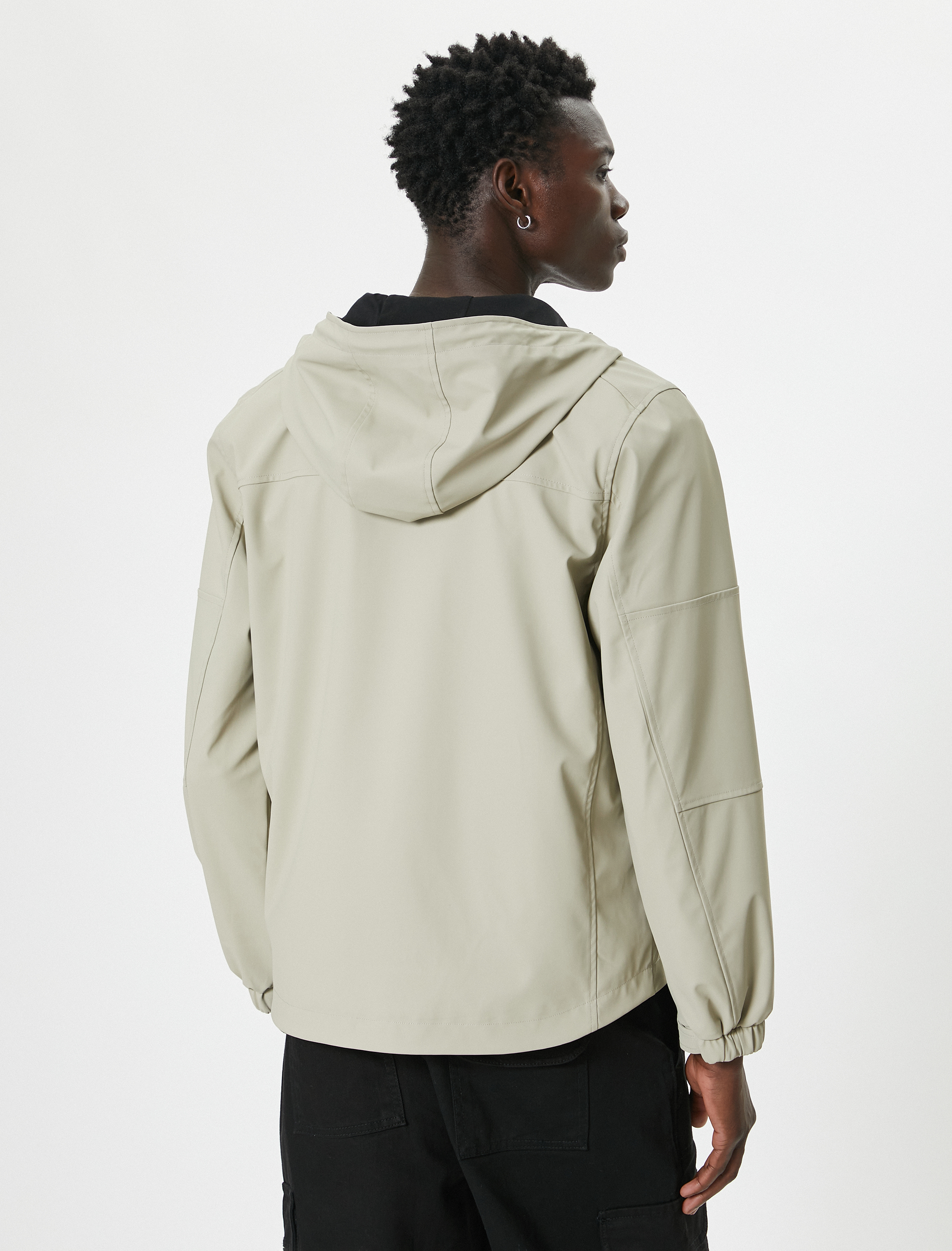   Mevsimlik Ceket Slim Fit Kapşonlu Fermuarlı