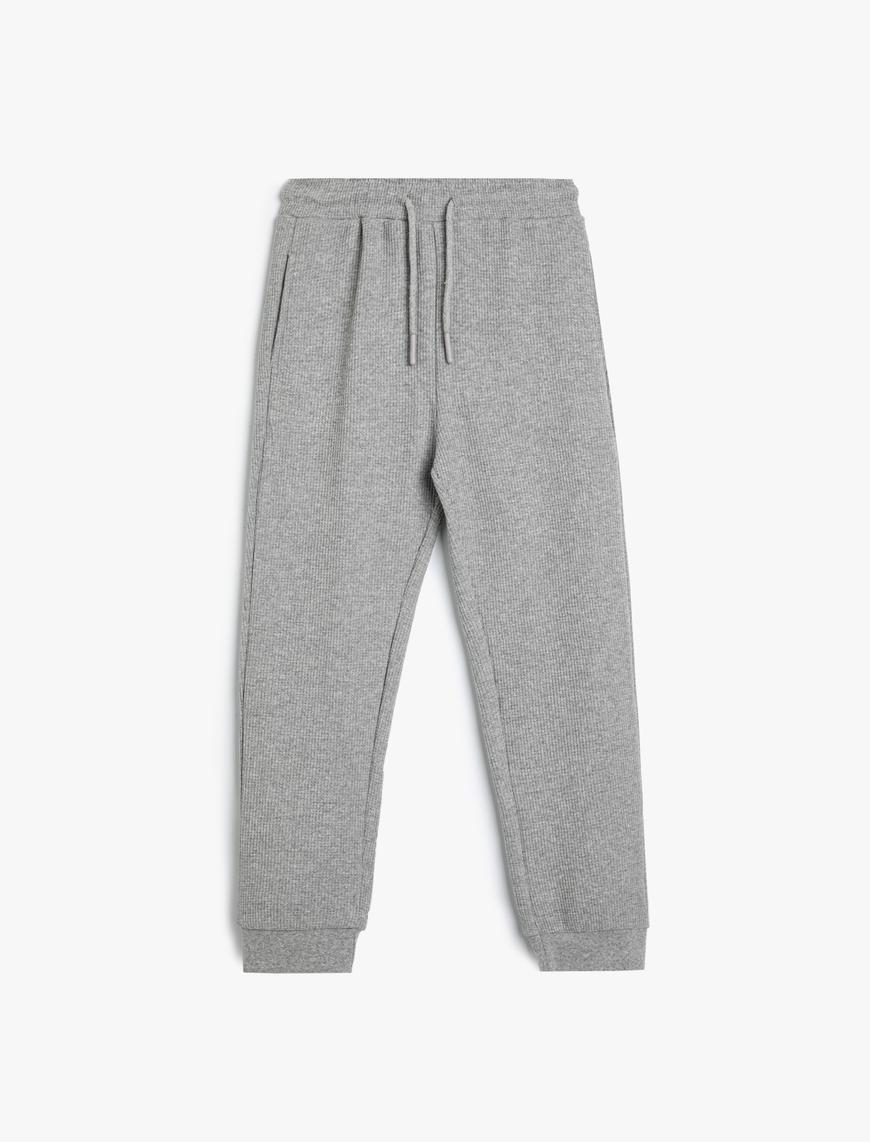  Erkek Çocuk Basic Jogger Eşofman Altı Beli Bağlamalı