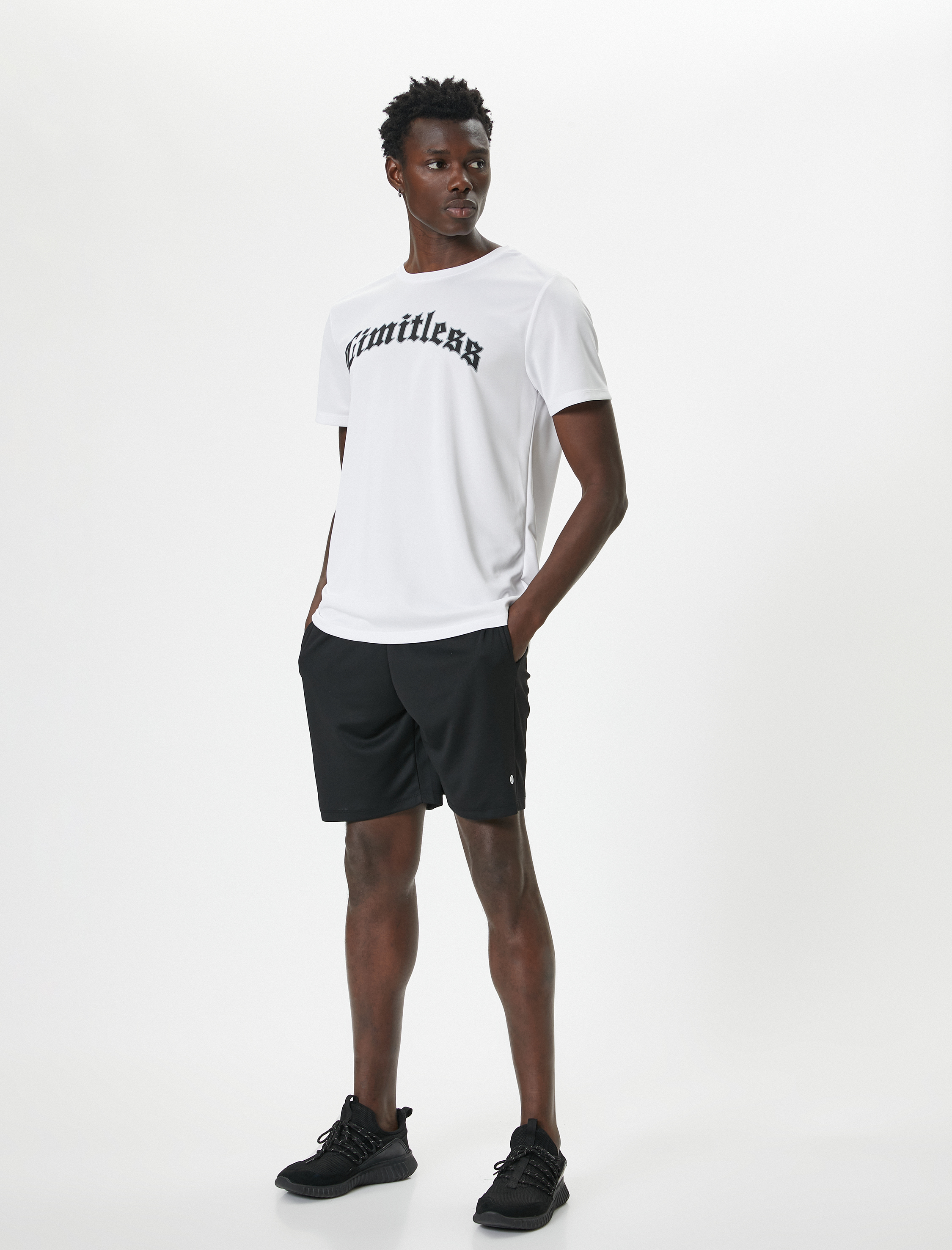   Spor Tişört Slogan Baskılı Kısa Kollu Bisiklet Yaka