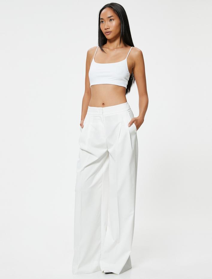  Basic İnce Askılı Crop Atlet Slim Fit