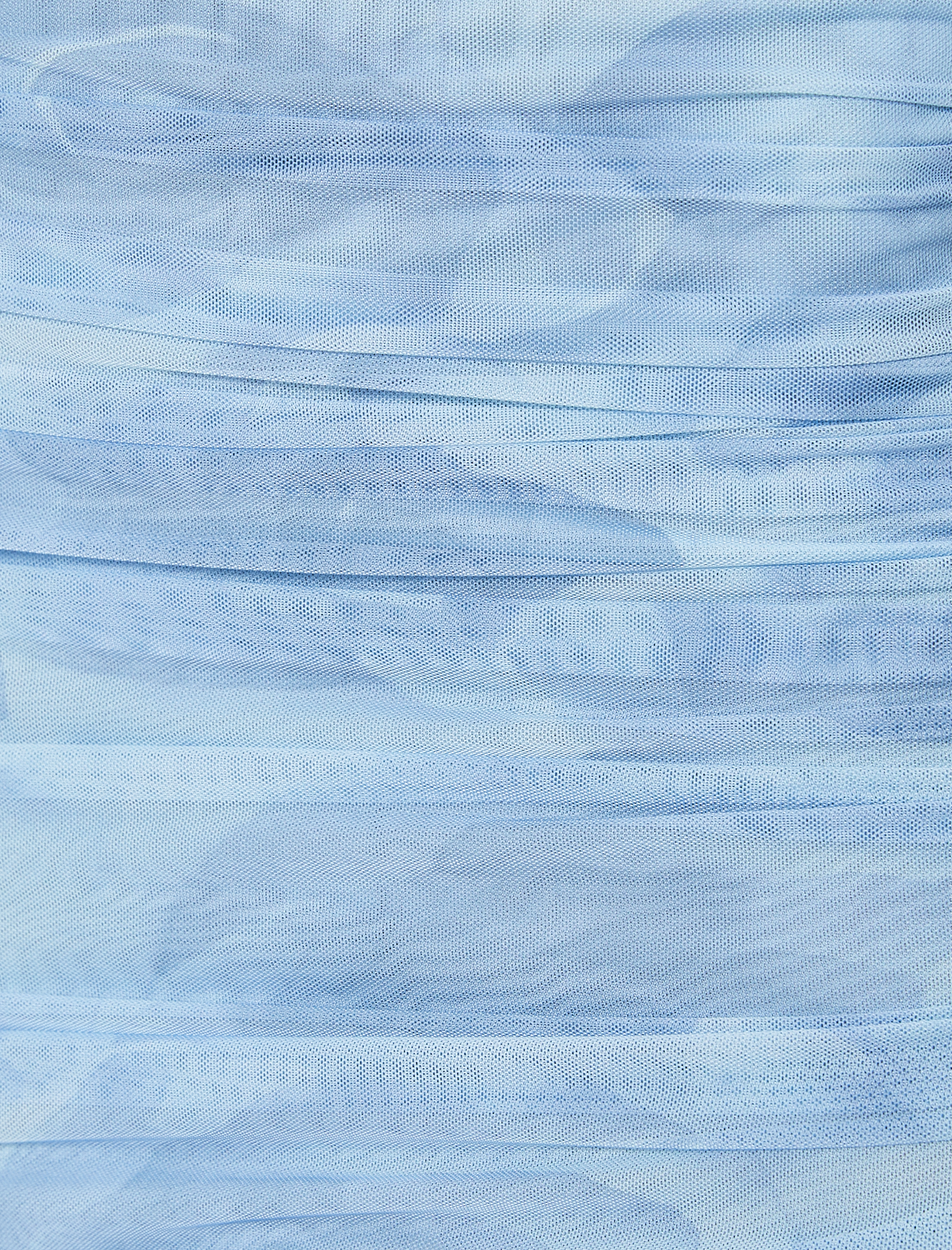 Koton X Sibil Çetinkaya - Çiçekli Tül Straplez Elbise Fırfırlı Asimetrik