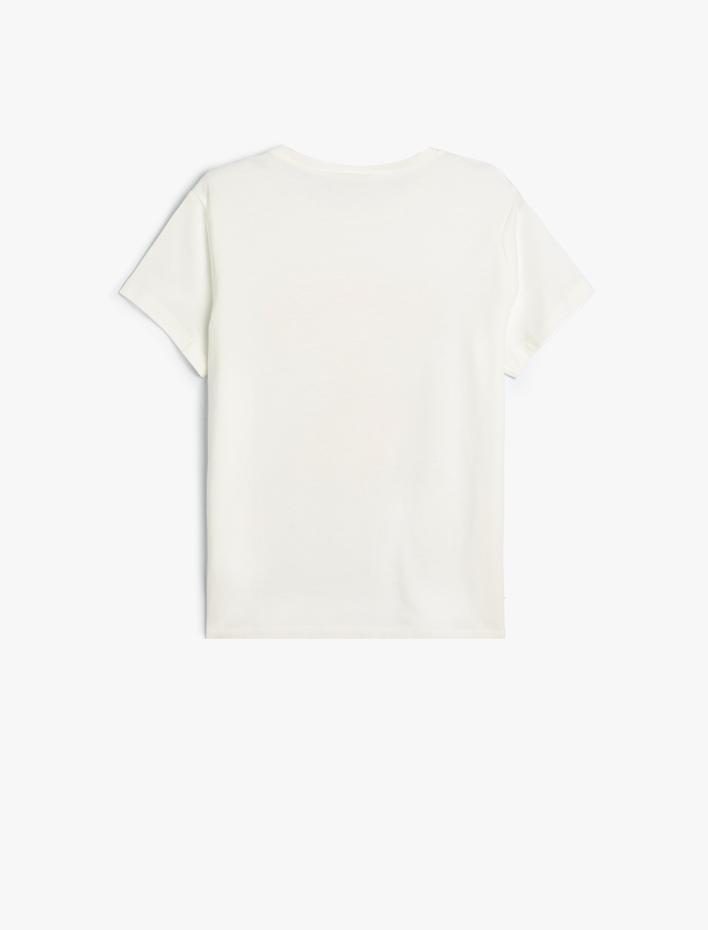 Kız Çocuk Anime Tişört Kısa Kollu Bisiklet Yaka Pamuklu