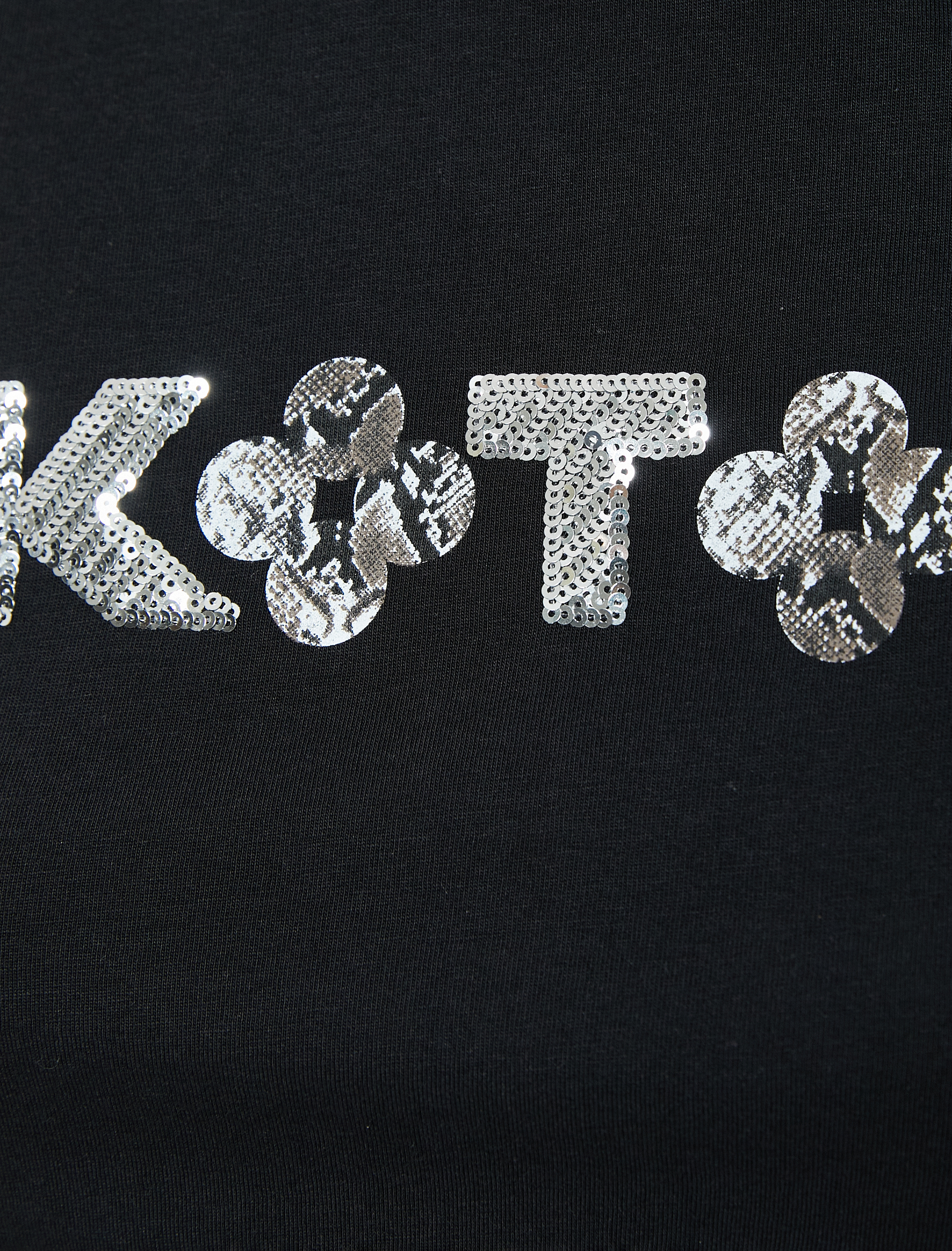   Payet Baskılı Kısa Kollu Tişört Bisiklet Yaka Pamuklu