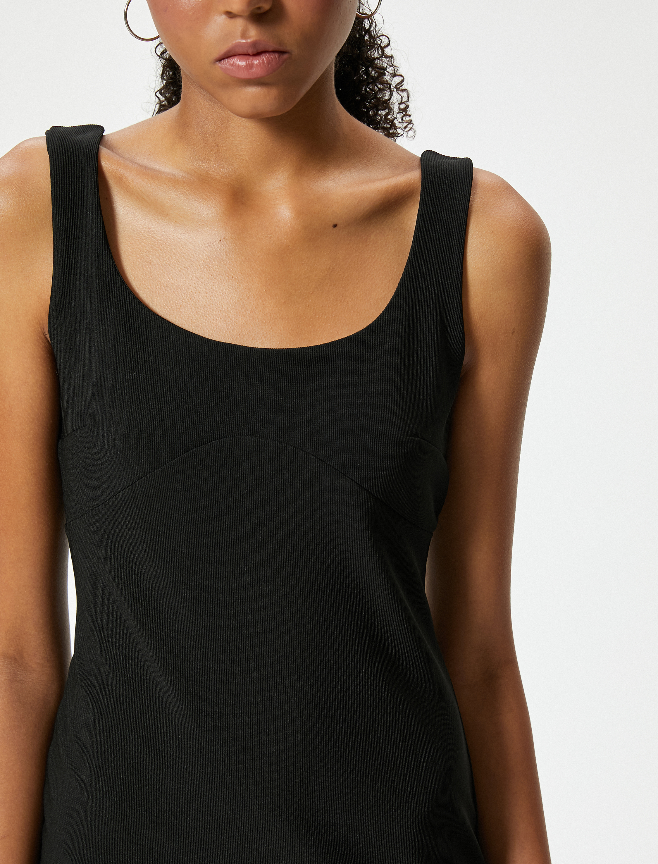 Mini Kalın Askılı Kalem Elbise Slim Fit