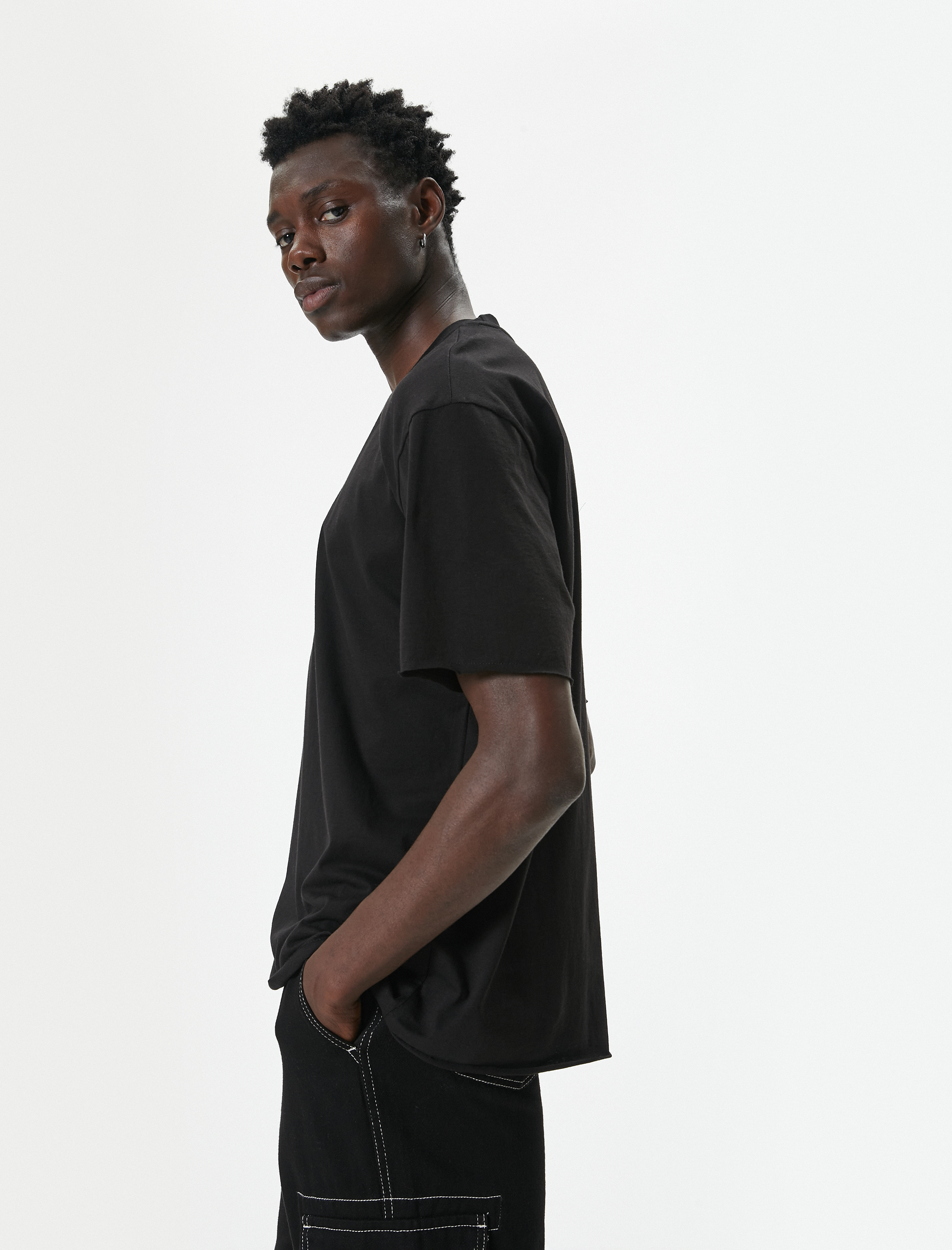   Oversize Tişört Bisiklet Yaka Kısa Kolu Pamuklu