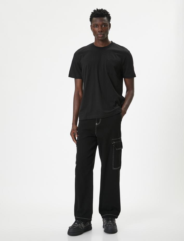  Basic Tişört Kısa Kollu Bisiklet Yaka