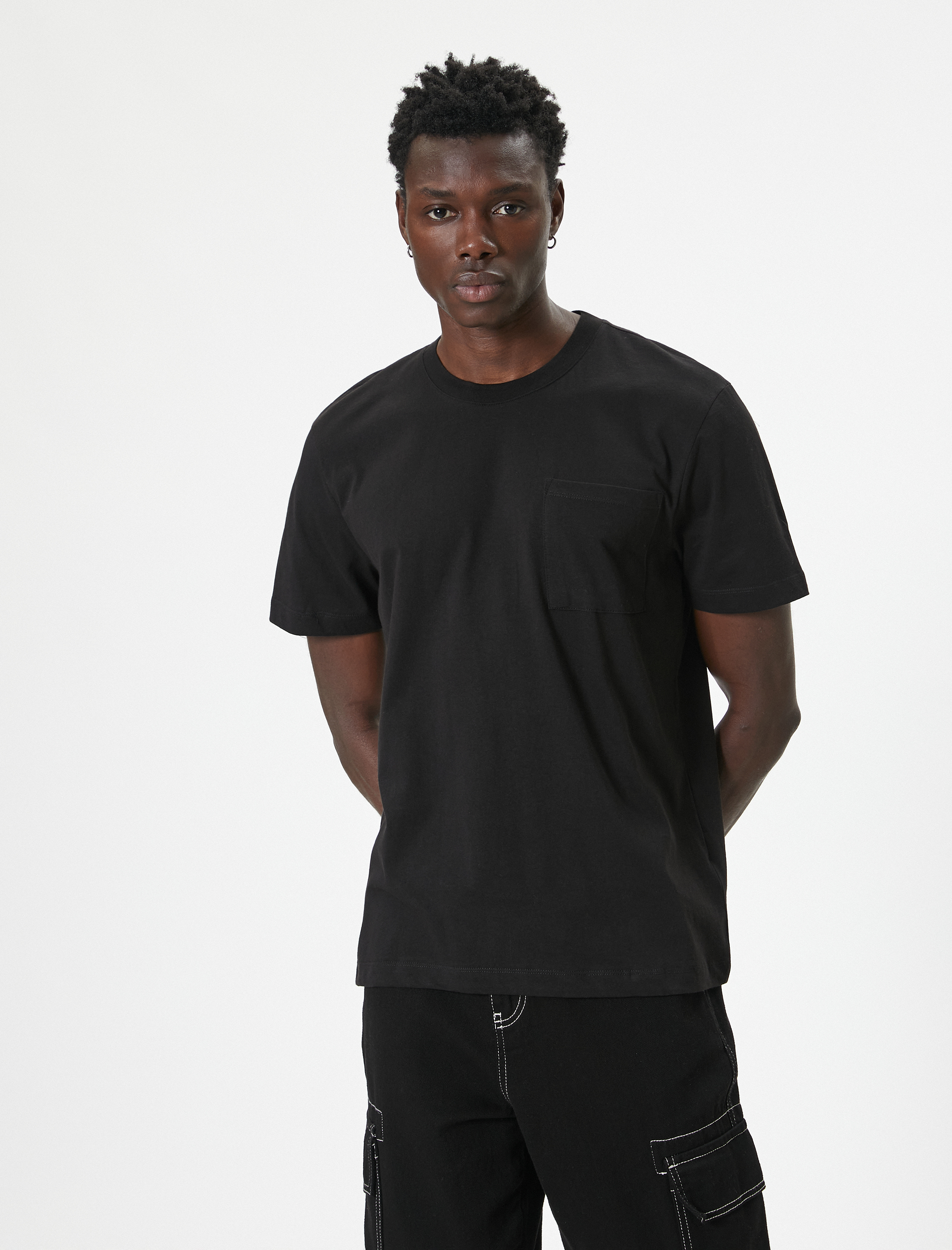   Basic Tişört Kısa Kollu Bisiklet Yaka