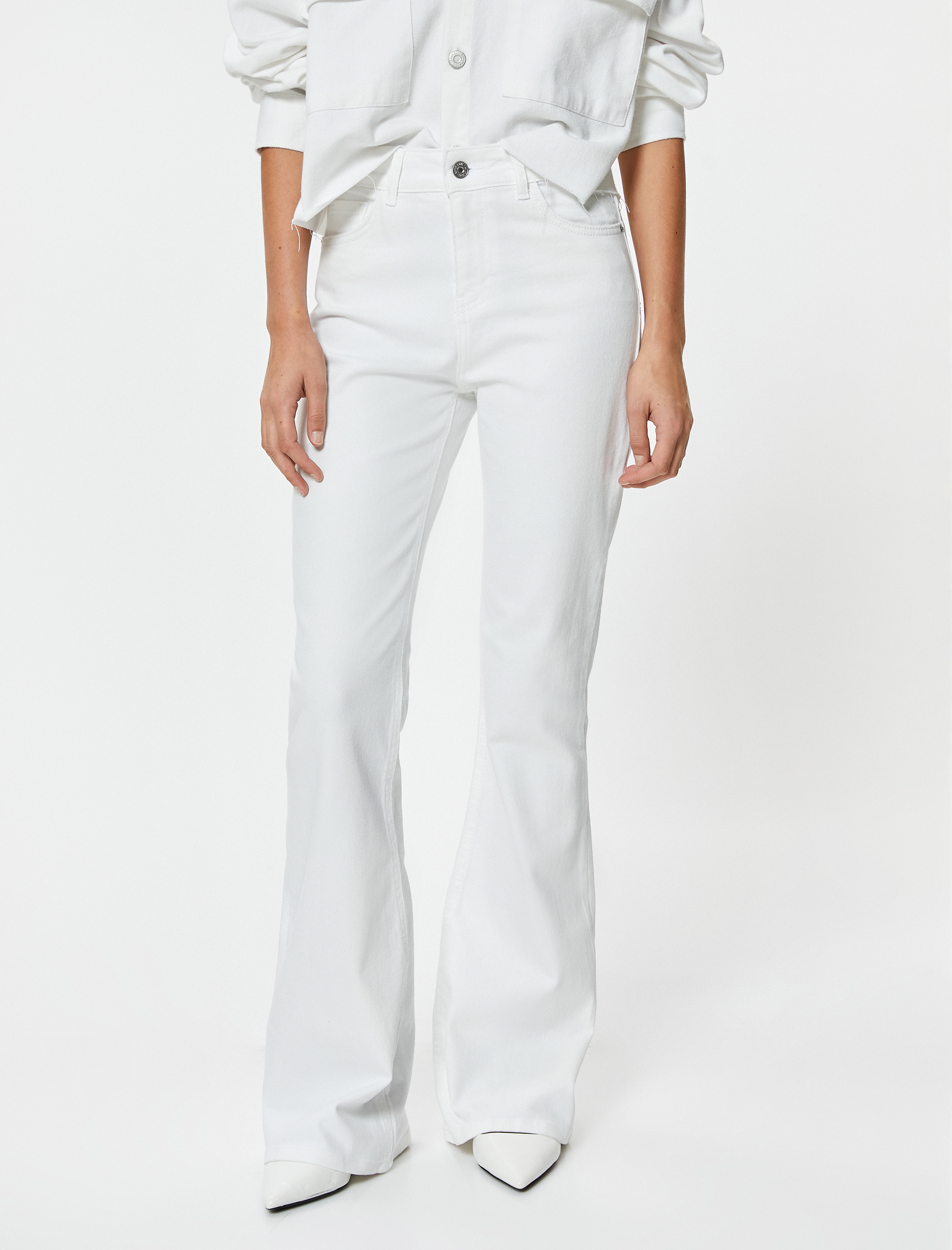   İspanyol Paça Kot Pantolon Slim Fit Standart Bel