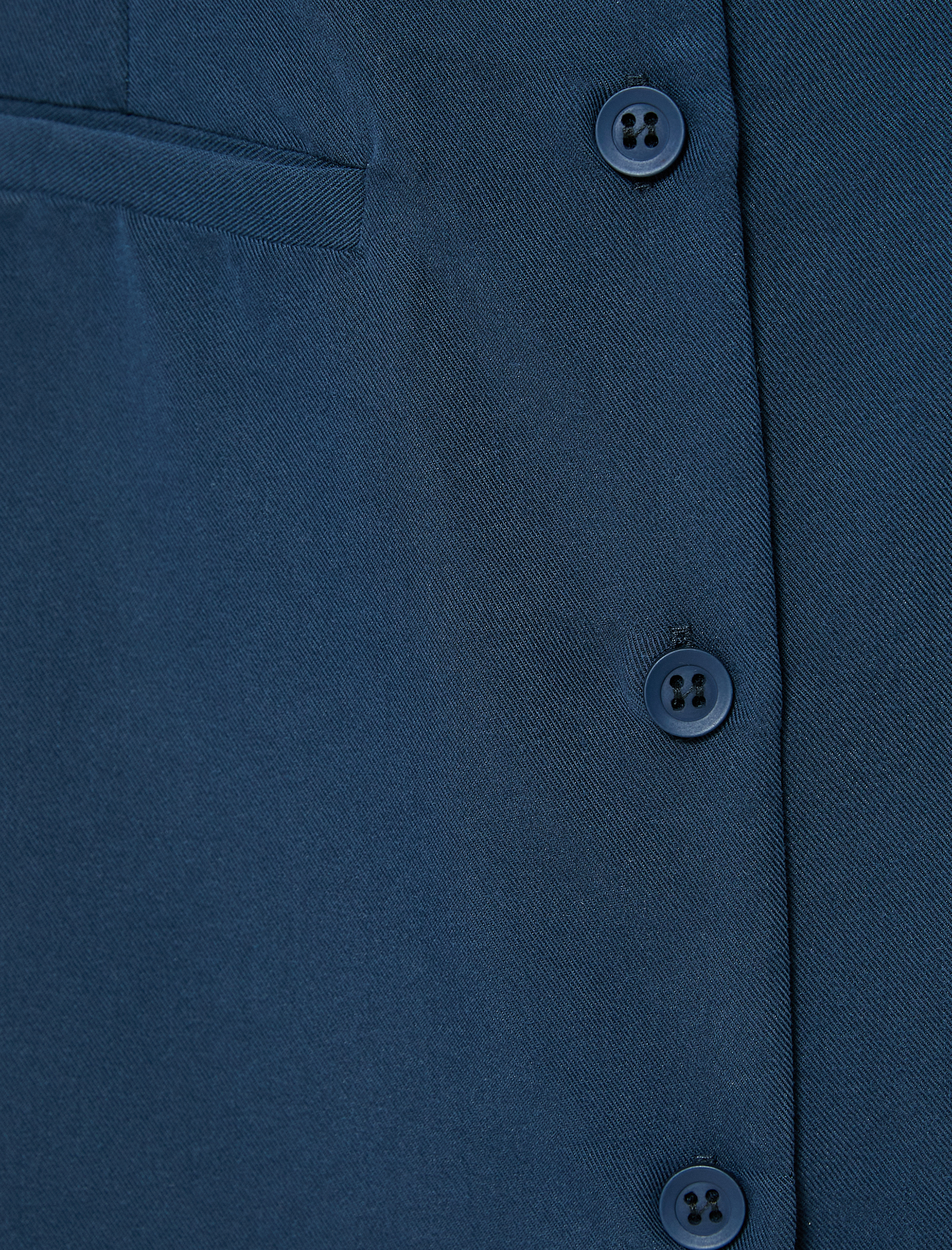   Mini Jile Elbise Modal Kumaş Düğmeli V Yaka A Kesim