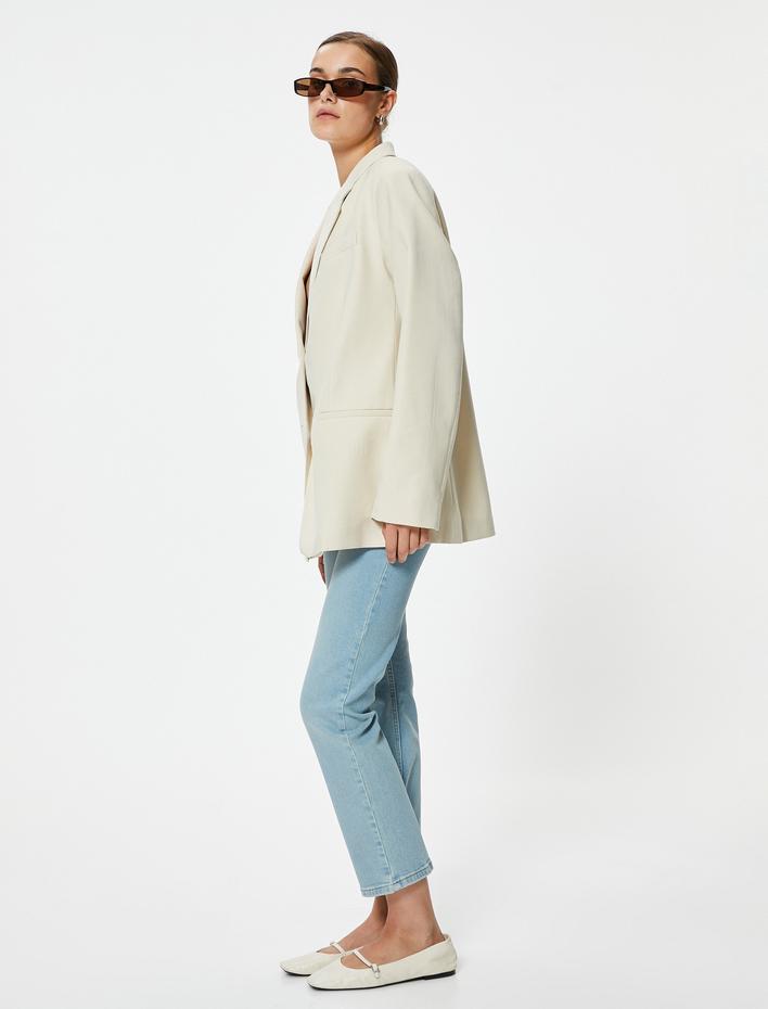  İspanyol Paça Bootcut Jean Pantolon Crop Slim Fit Standart Bel - Kick Flare Jean