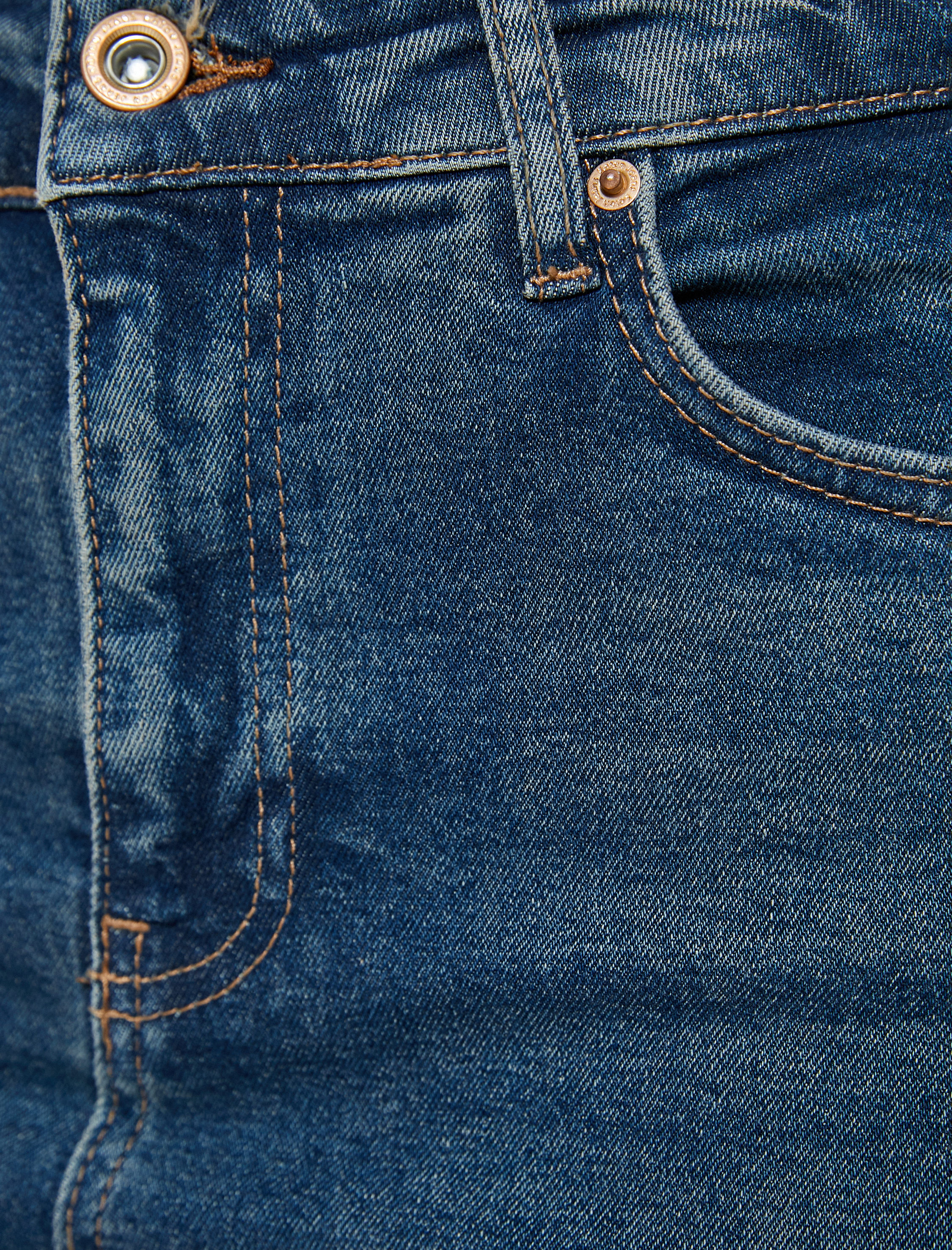   İspanyol Paça Bootcut Jean Pantolon Crop Slim Fit Standart Bel - Kick Flare Jean